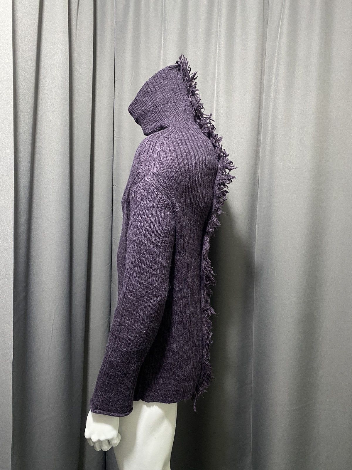 Y's × Yohji Yamamoto Asymmetrical Exposed Seam Linen Zip Knit