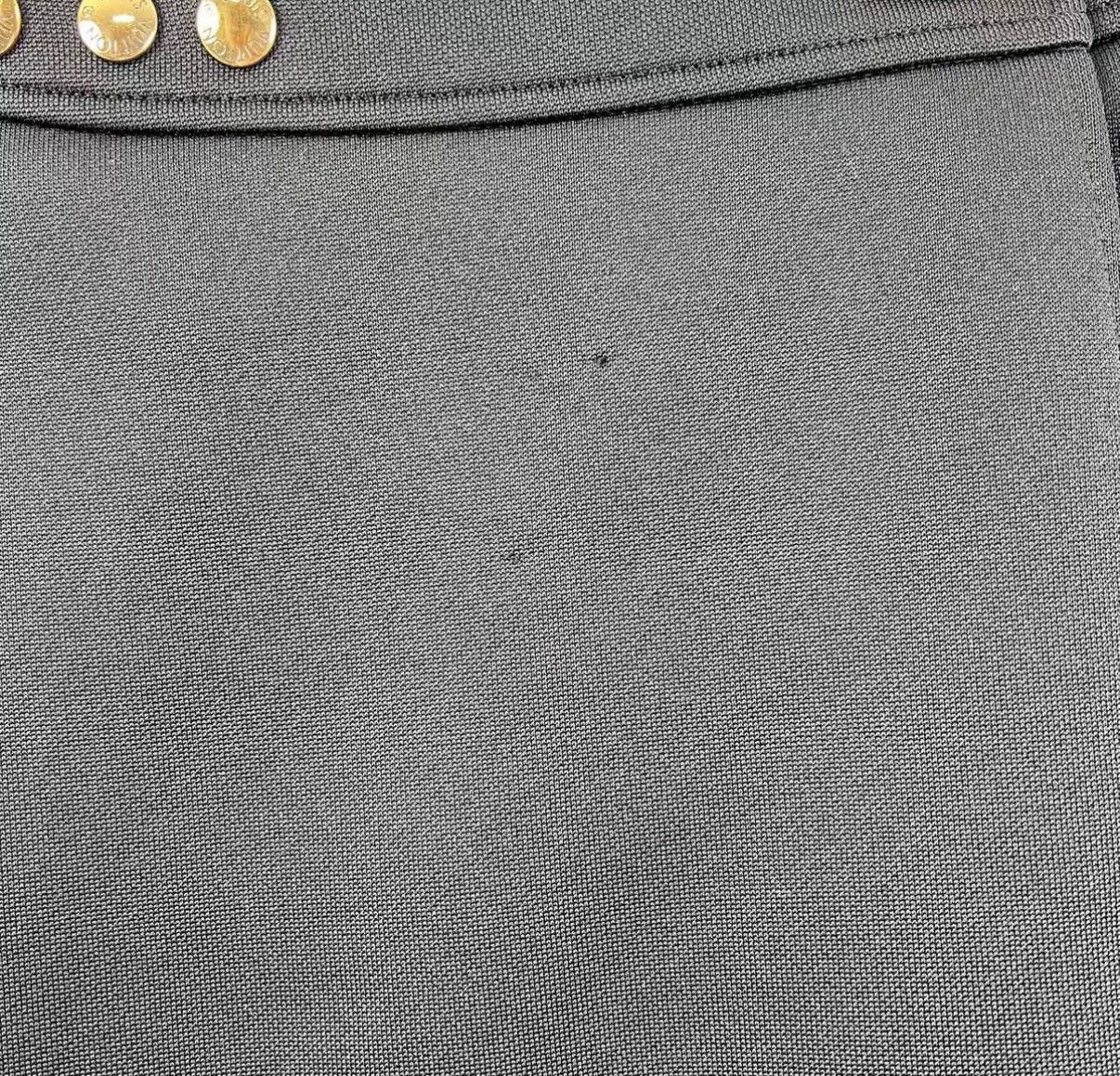 Louis Vuitton Louis Vuitton Black Gold Button Logo Embroidered Skirt K12 Size 25" / US 0 / IT 36 - 8 Thumbnail