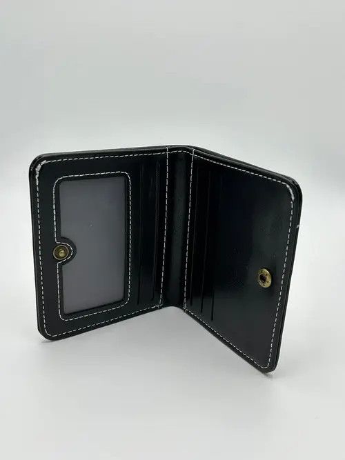 Japanese Brand Y2K Leather Cross Wallet (black) Size ONE SIZE - 5 Thumbnail