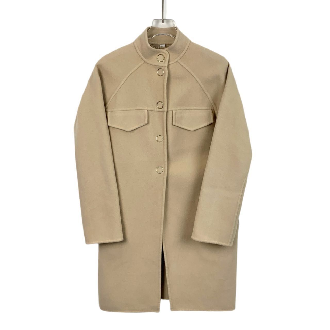 Burberry Burberry Beige Wool Single-Breasted Coat Size XXS Size XXS / US 00 / IT 34 - 1 Thumbnail