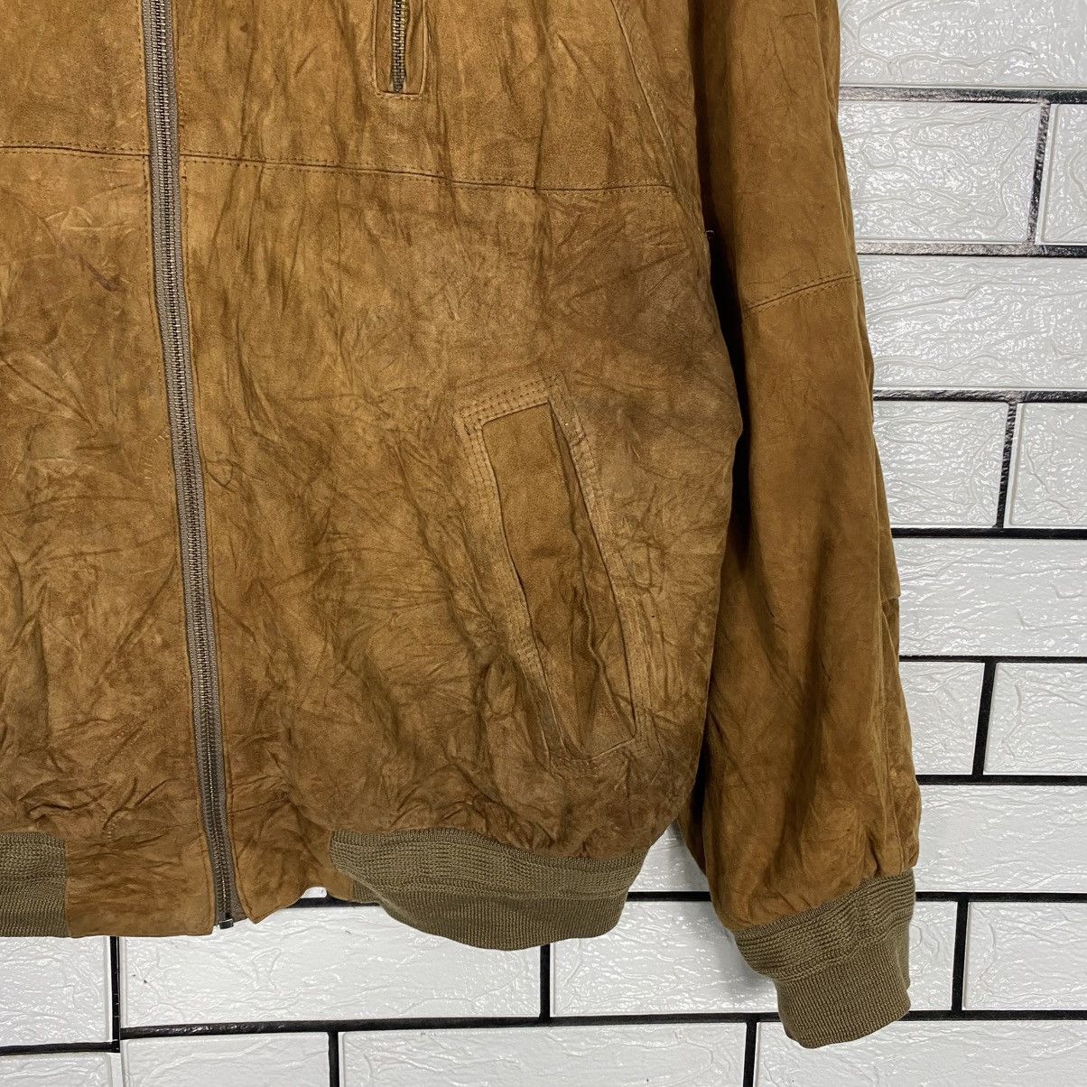 Japanese Brand 📌Vintage Genuine Leather Bomber Jacket Unbrand Issey Miyake Size US M / EU 48-50 / 2 - 6 Thumbnail