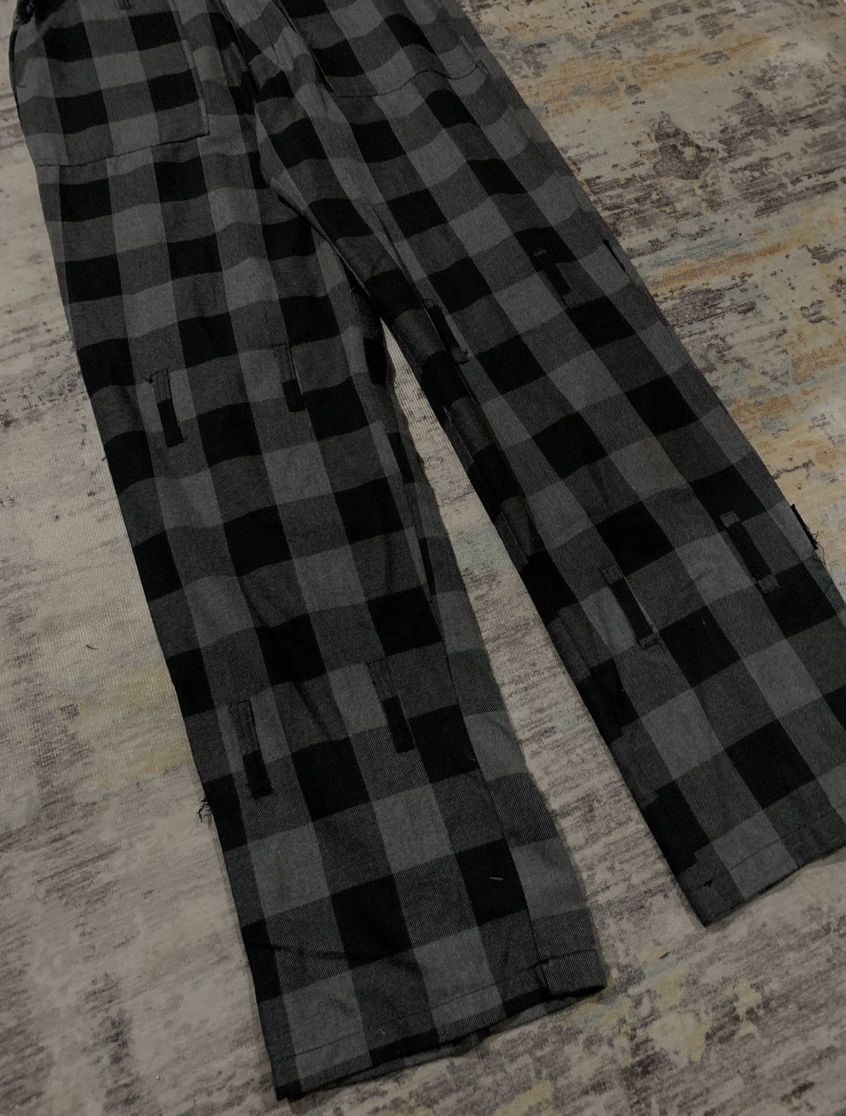 If Six Was Nine MAD Punk Plaid Tartan Japan Bondage Zipper Inspired Pants Size US 31 - 2 Thumbnail