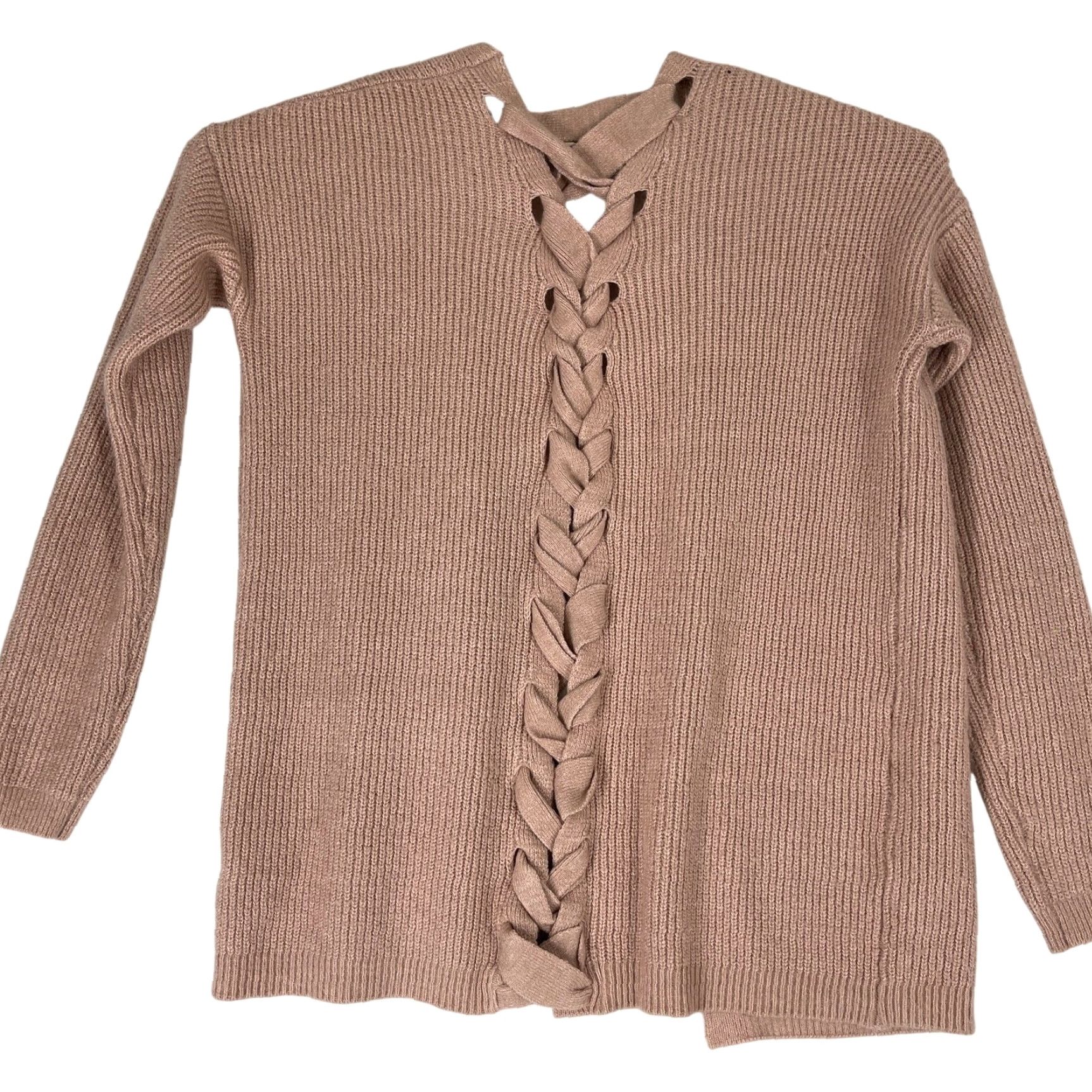 Vintage Maurices Cardigan L Pink Criss Cross Back Open Front Soft Balletcore Boho Shirt Womens L Blush Pink Cardigan Size L / US 10 / IT 46 - 3 Thumbnail