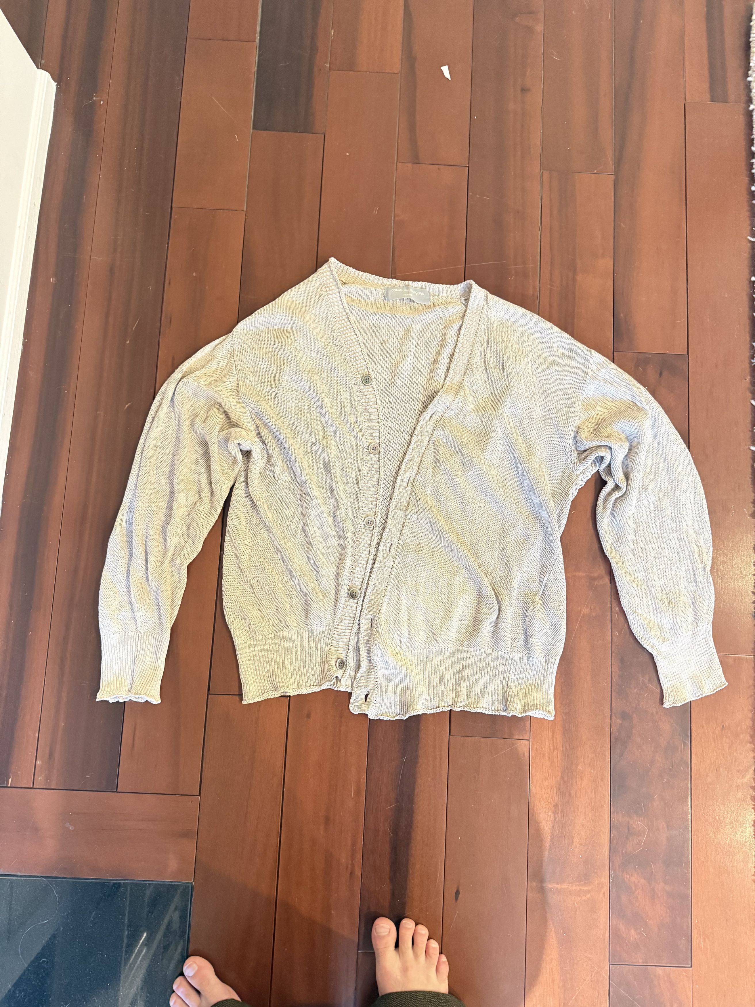 Comme des Garcons Homme Comme des Garcons Homme 90s Vintage Asymmetrical Cardigan Size US L / EU 52-54 / 3 - 3 Thumbnail
