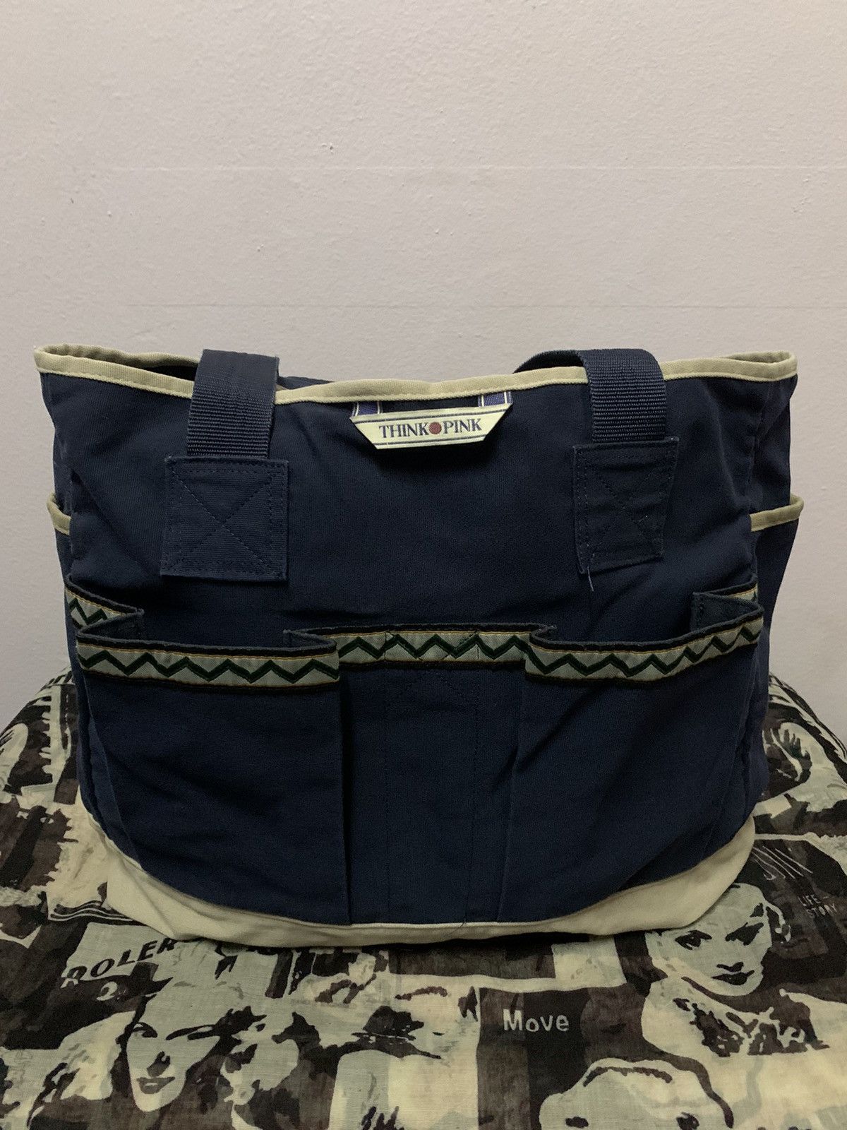 Japanese Brand 💥Japanese Think Pink Cargo Tote Bag Size ONE SIZE - 1 Thumbnail