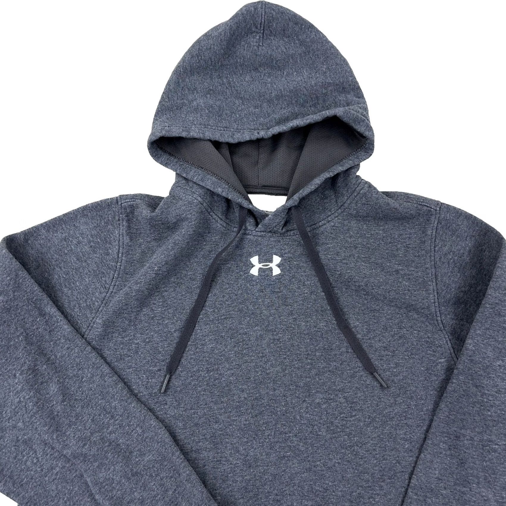 Under Armour Under Armour Hoodie Men M Heather Gray Pullover Logo Cotton Sweatshirt Size US M / EU 48-50 / 2 - 2 Thumbnail