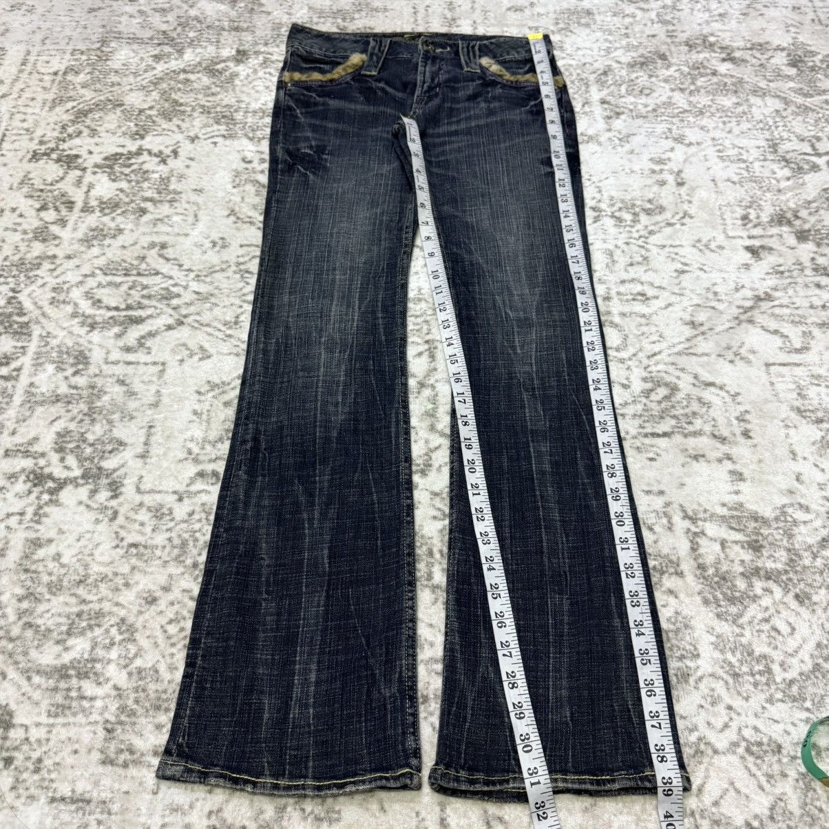 Tornado Mart Oririn Japan Studded Hairy Leopard Details Flared Jeans Size 27" / US 4 / IT 40 - 10 Thumbnail