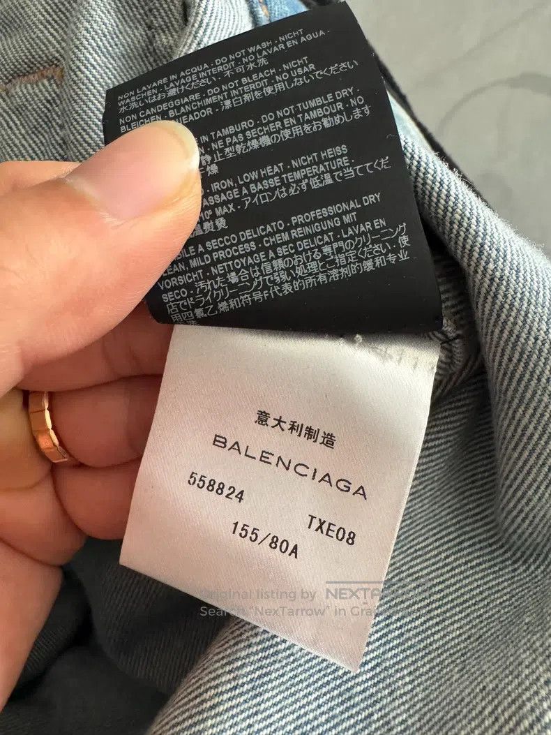Balenciaga Balenciaga Graffiti Denim Jacket Size XXS / US 00 / IT 34 - 8 Thumbnail