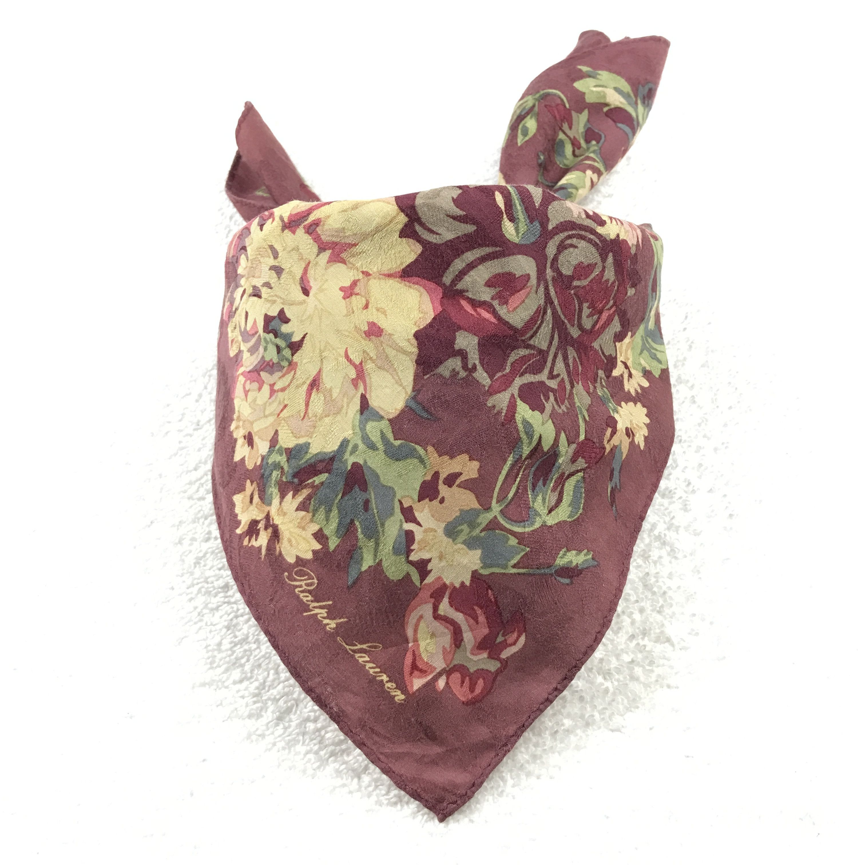Designer × Ralph Lauren × Vintage Vintage Ralph Lauren Bandana Neckerchief Handkerchief Size ONE SIZE - 4 Thumbnail
