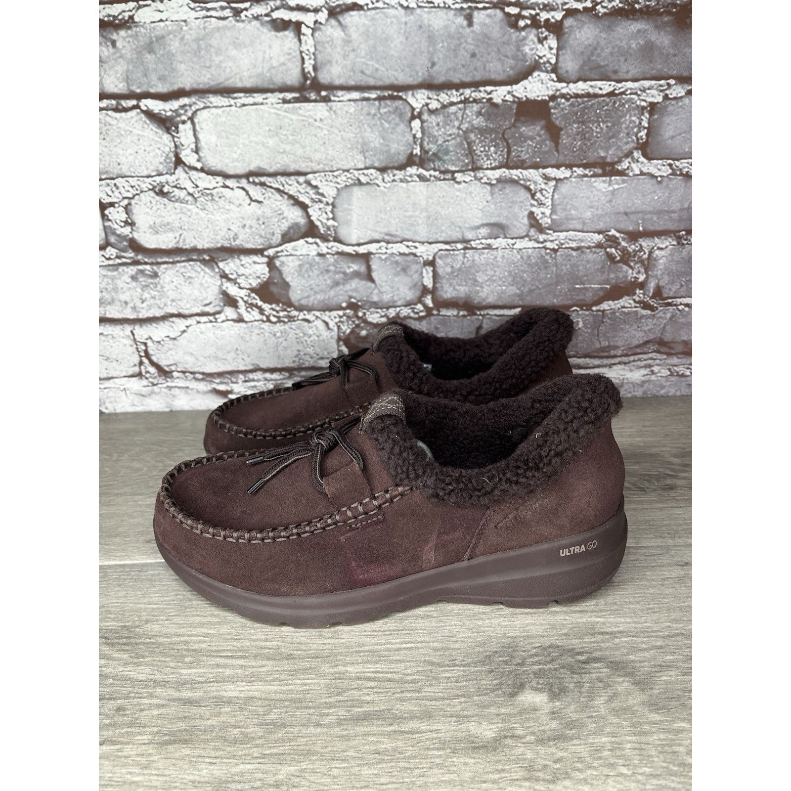 SKECHERS Skechers Glacial Ultra Millie Brown Suede Slip On Comfort Sh Size US 7.5 / IT 37.5 - 23 Thumbnail