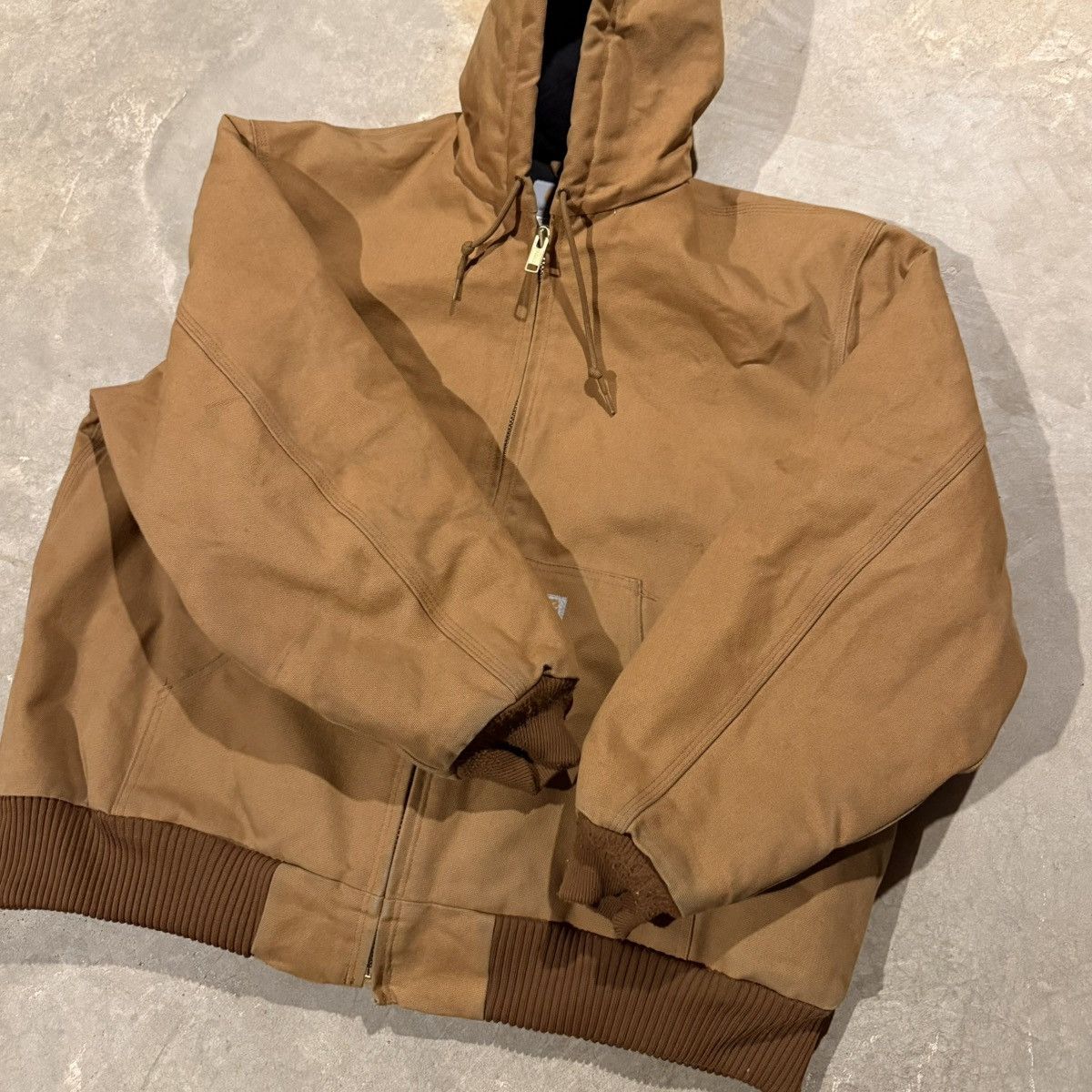 Carhartt Vintage Carhartt J140 BRN Hooded Duck Canvas Work Jacket Size US XL / EU 56 / 4 - 4 Thumbnail