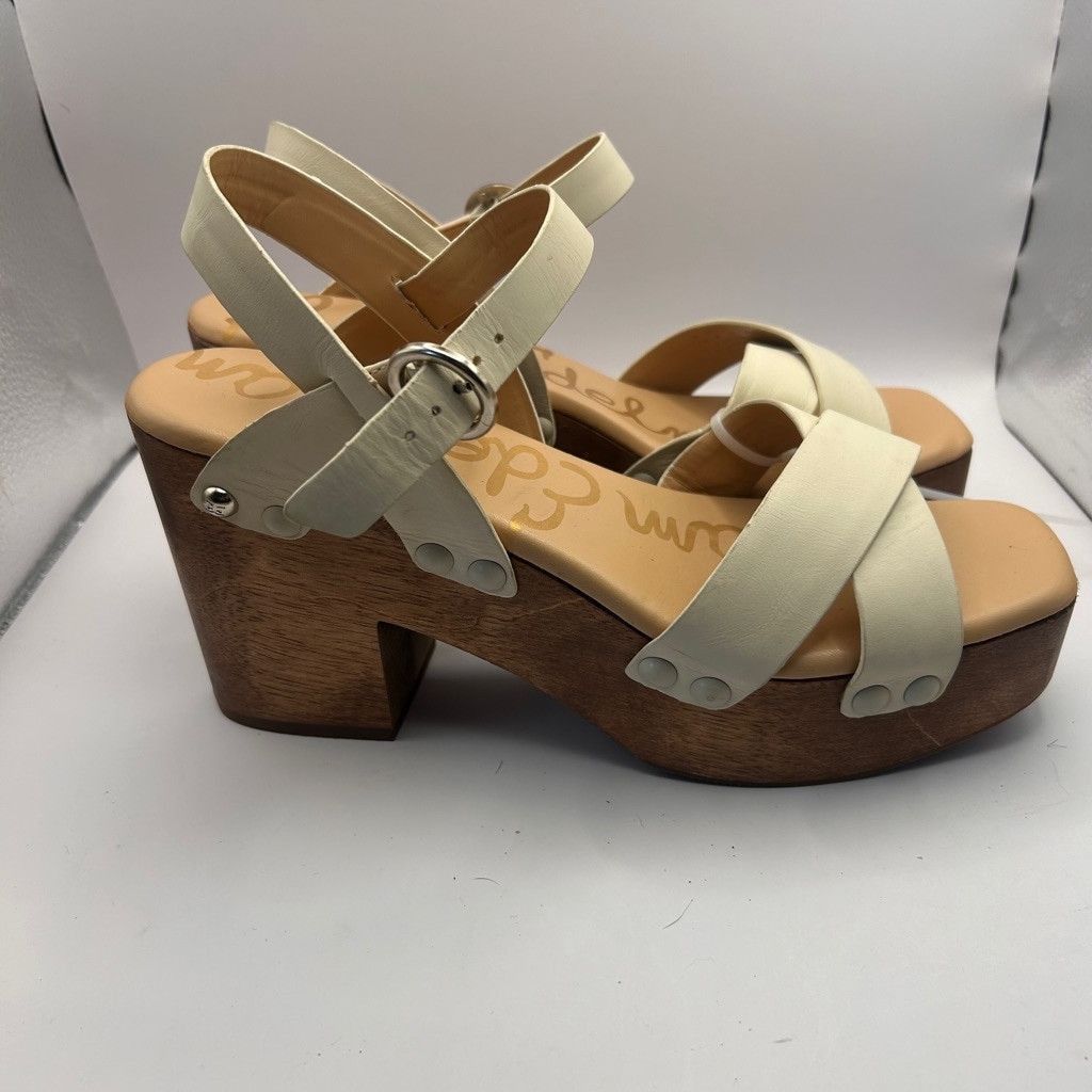 Sam Edelman Women's Sam Edelman Sandals beige&wood Size 9 Size US 9 / IT 39 - 3 Thumbnail