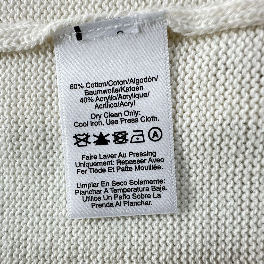 DKNY DKNY White Cotton Open Cardigan Size Medium Zipper Detail Size M / US 6-8 / IT 42-44 - 19 Thumbnail