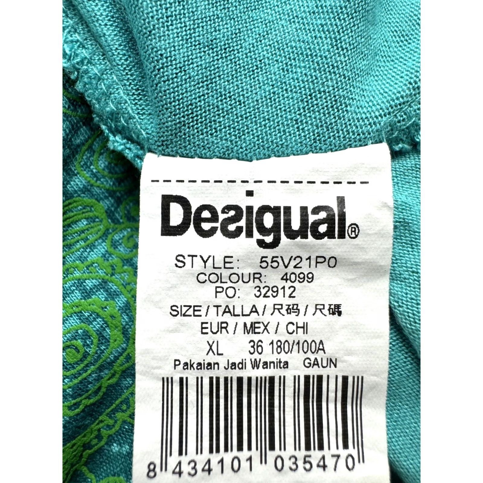 Desigual Desigual Dress XL Womens A-Line Knee Length Blue XS? Size XL / US 12-14 / IT 48-50 - 5 Thumbnail