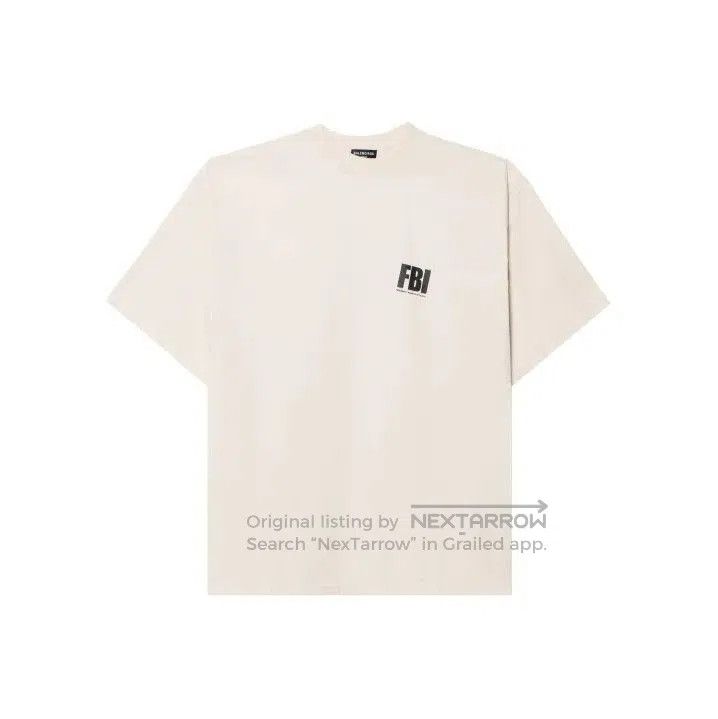 Balenciaga Balenciaga White Short Sleeve Logo T. Size US M / EU 48-50 / 2 - 2 Thumbnail