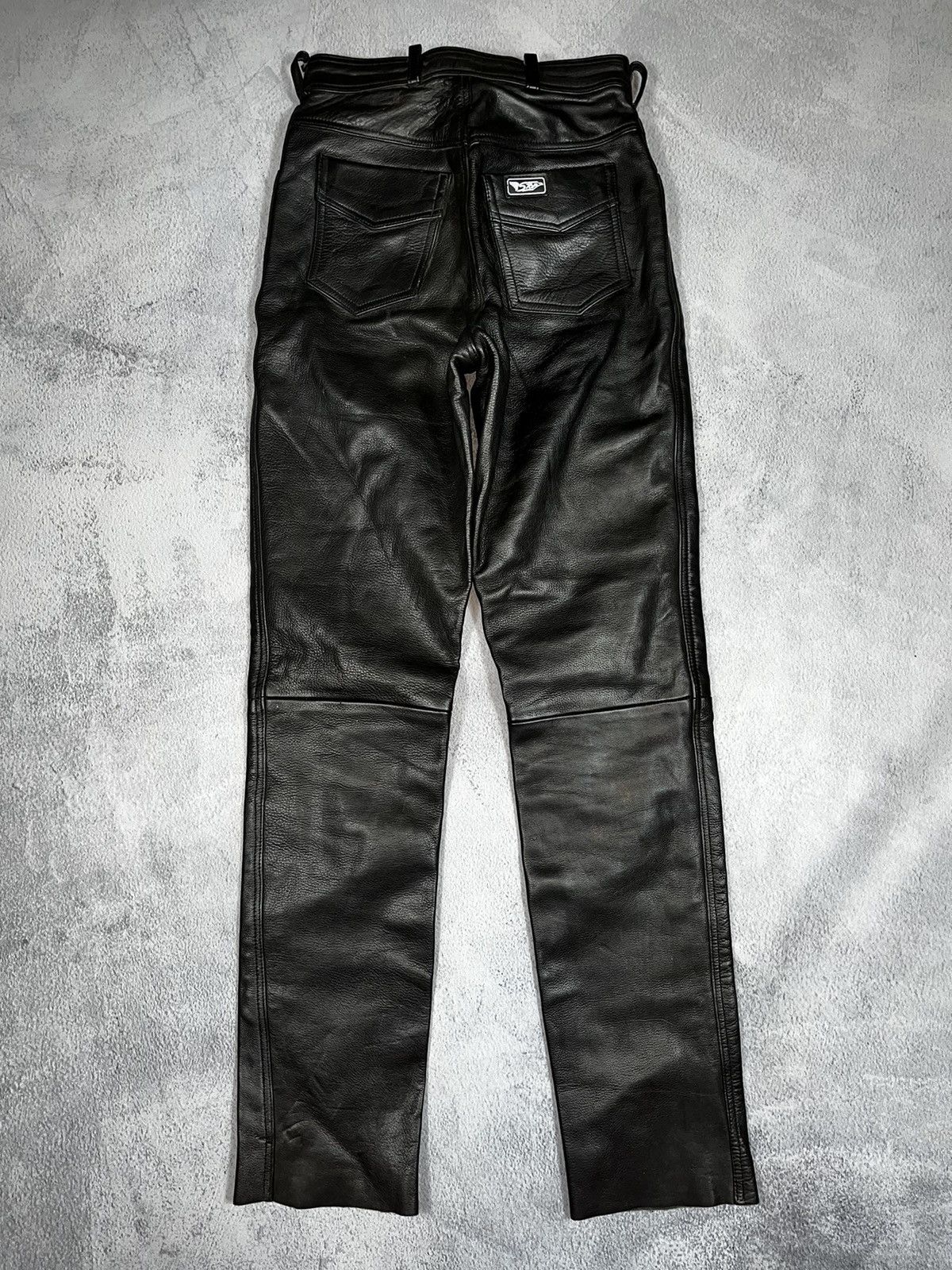 Leather × Vintage Vintage Y2K Leather pants biker opuim kadoya style size 26 Size 26" / US 2 / IT 38 - 2 Thumbnail