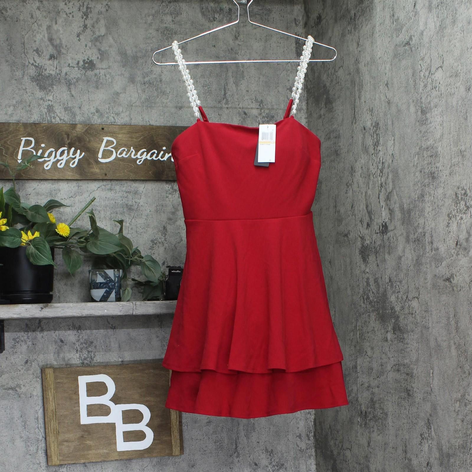 Other Nwt City Studios Tiered Fit & Flare Dress Garnet Red 7/8 Size M / US 6-8 / IT 42-44 - 1 Thumbnail