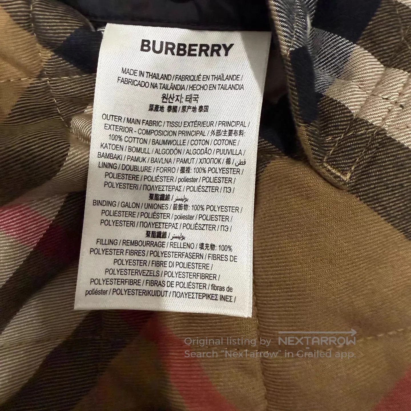 Burberry Beige Check Quilted Jacket Size S. Size US S / EU 44-46 / 1 - 4 Thumbnail