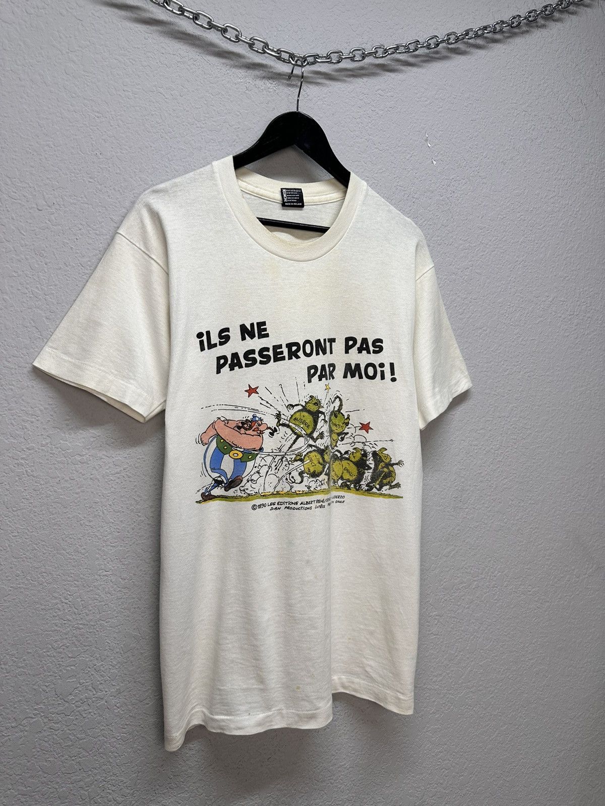 Band Tees Rare 1990 Asterix and Obelix Cartoon t shirt like tin tin Size US L / EU 52-54 / 3 - 2 Thumbnail