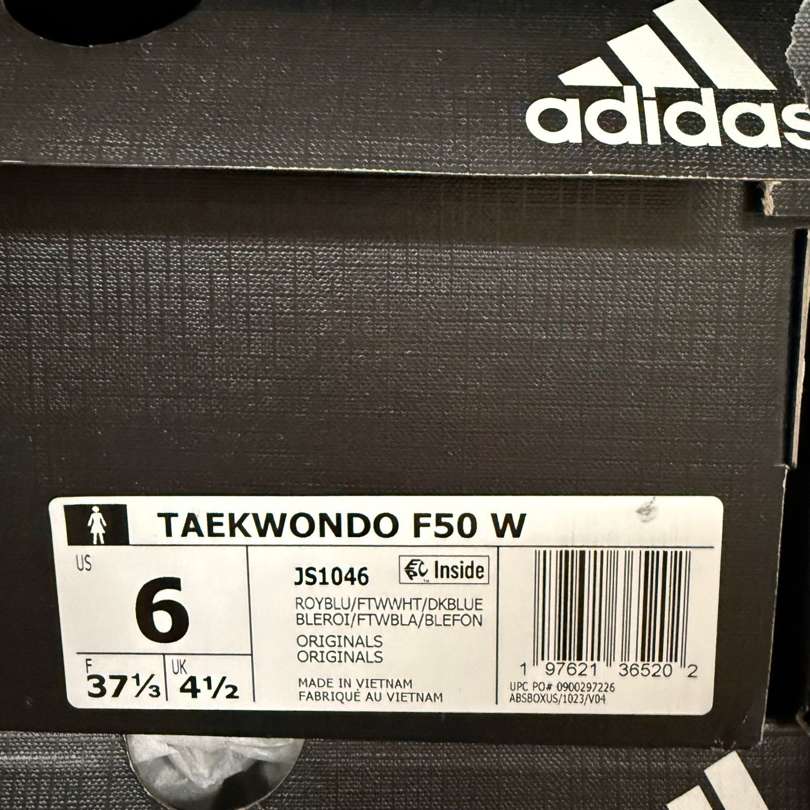 Adidas ADIDAS WOMEN'S 6 F50 TAEKWONDO BLUE WHITE PATENT LEATHER Size US 6 / IT 36 - 7 Thumbnail