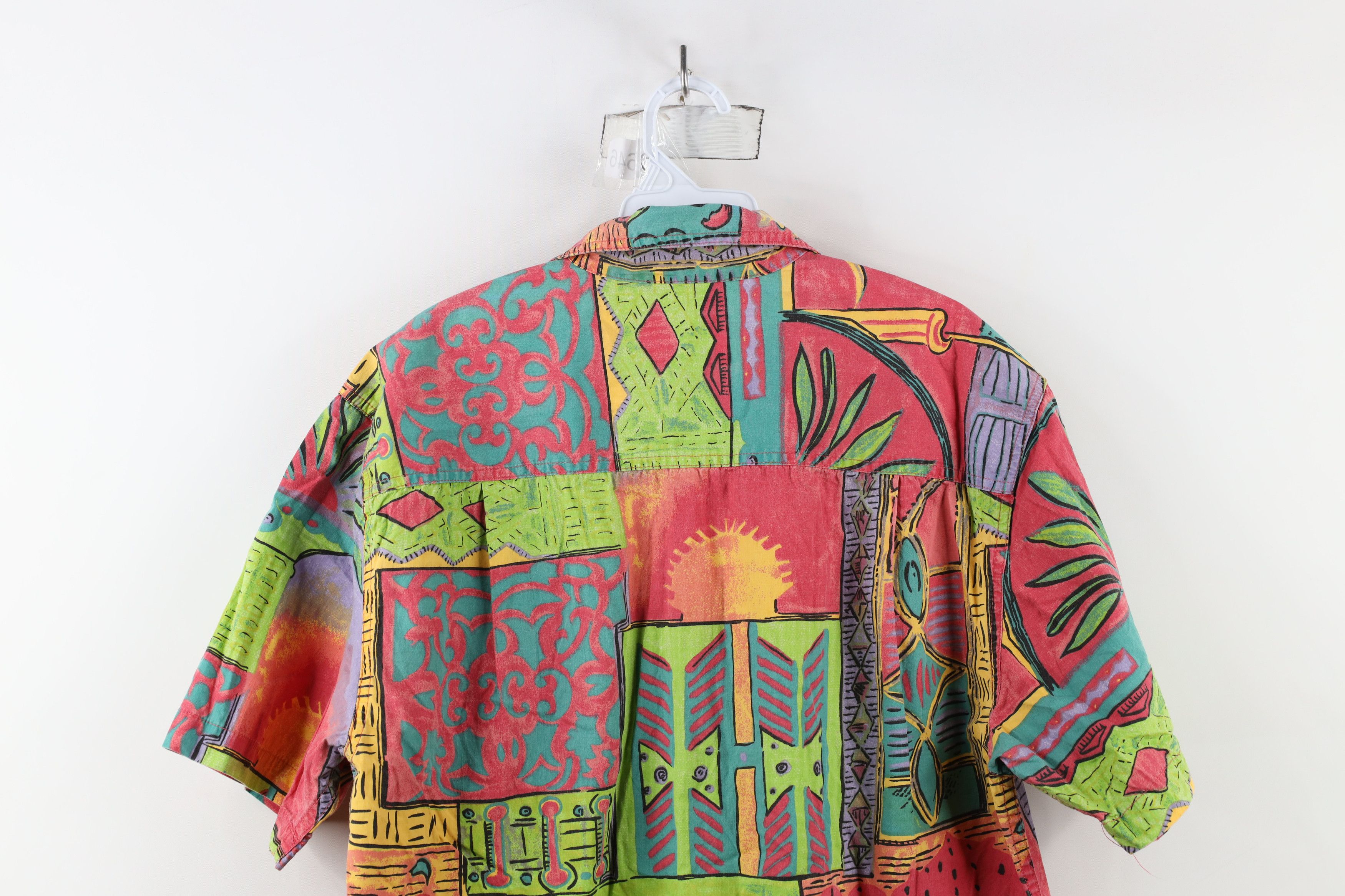 Vintage Vintage 90s Streetwear Rainbow Abstract Collared Shirt Size US M / EU 48-50 / 2 - 8 Thumbnail