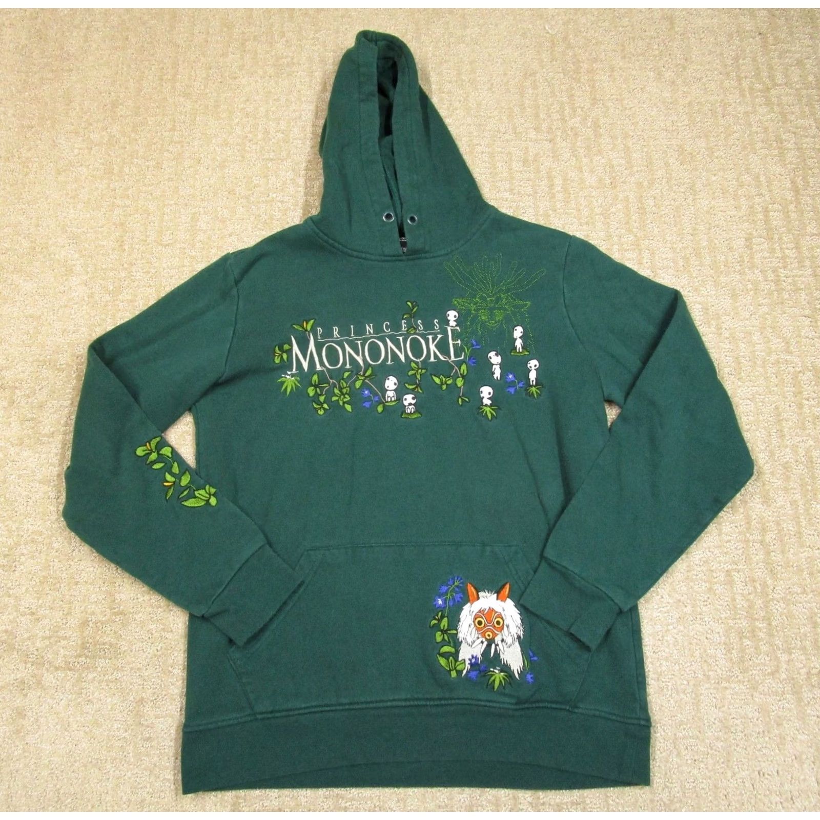 ESPIRIT Box Lunch Princess Mononoke Hoodie Men Small Green Graphic Print Pullover Hooded Pockets Embroidered Avatar Anime Vintage: No Size US S / EU 44-46 / 1 - 2 Thumbnail