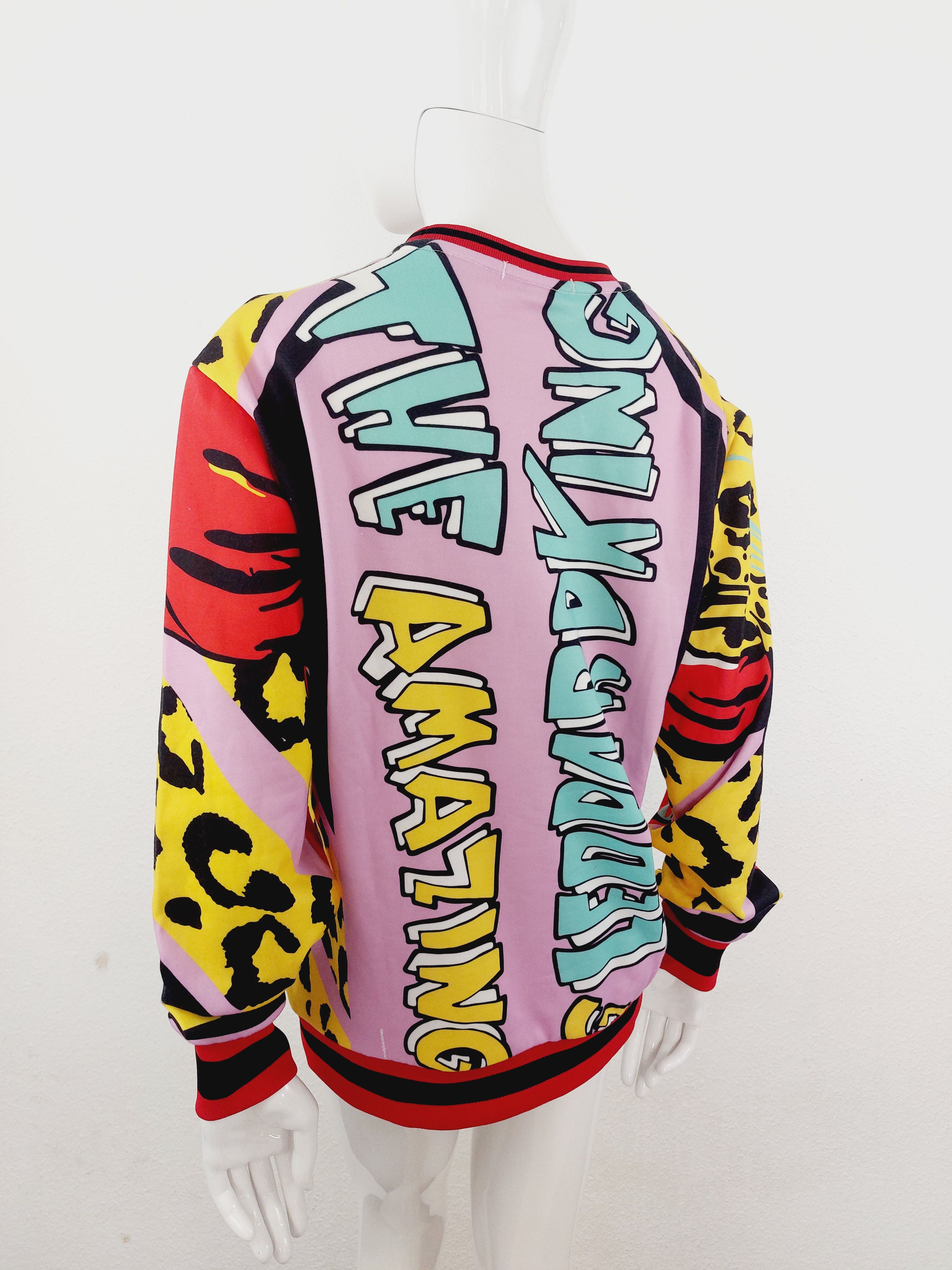Dolce & Gabbana Dolce & Gabbana 2019 Leopard King D&G Superhero Sweatshirt Size US S / EU 44-46 / 1 - 9 Thumbnail