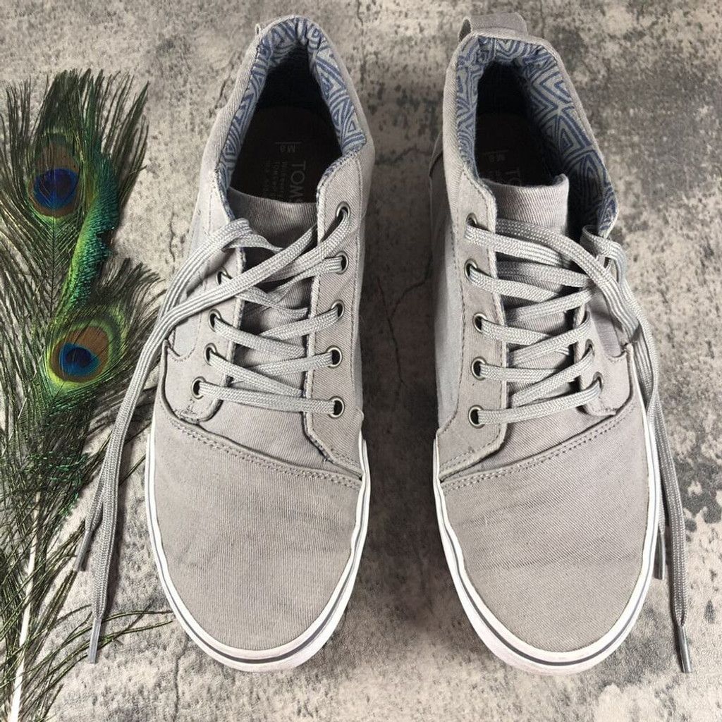 Toms Toms Mens 8 Classic Sneakers Lace Up Casual Shoes Gray Size US 8 / EU 41 - 1 Thumbnail