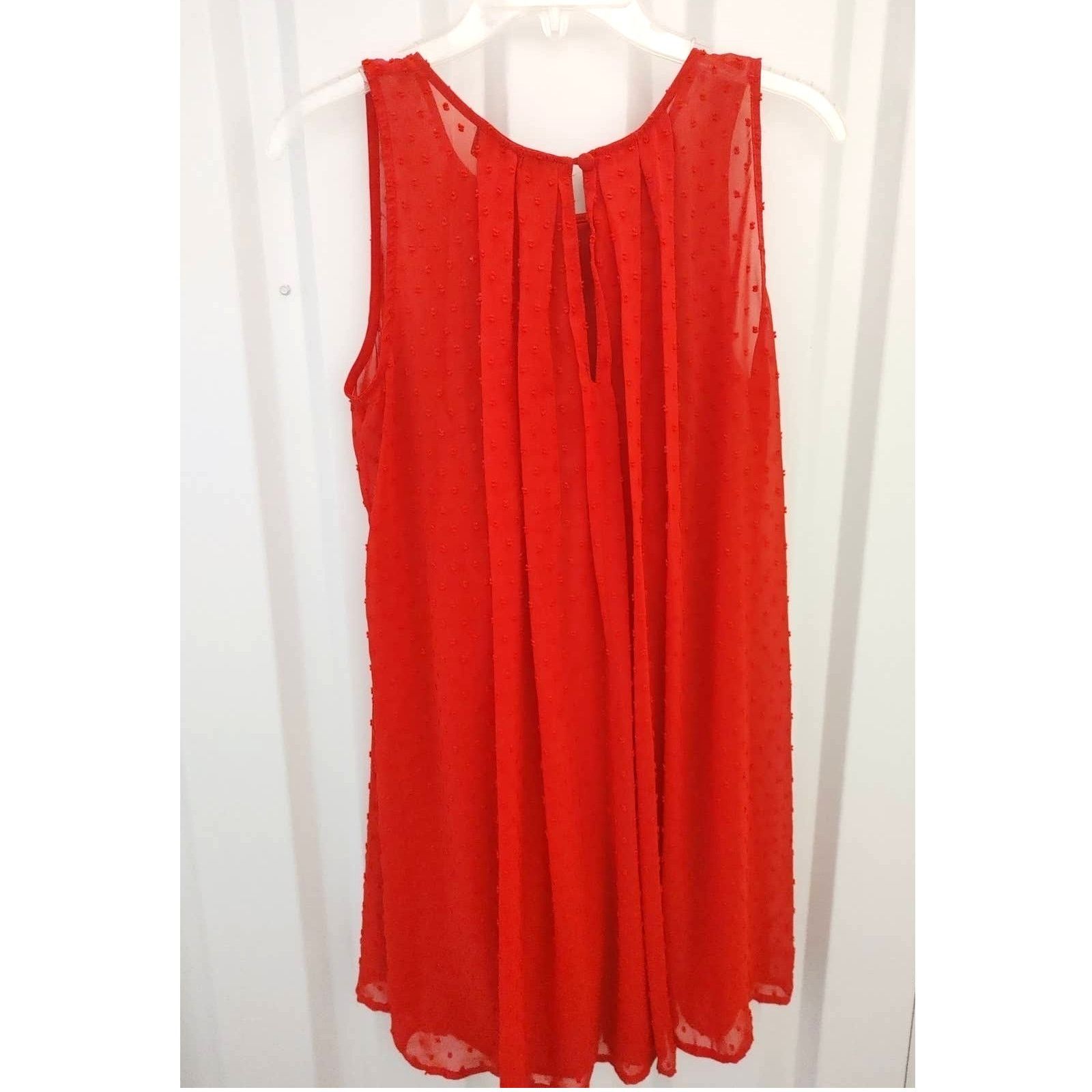 Other Sam Edelman Babydoll Dress Sleeveless Lace Small Red Size S / US 4 / IT 40 - 4 Thumbnail