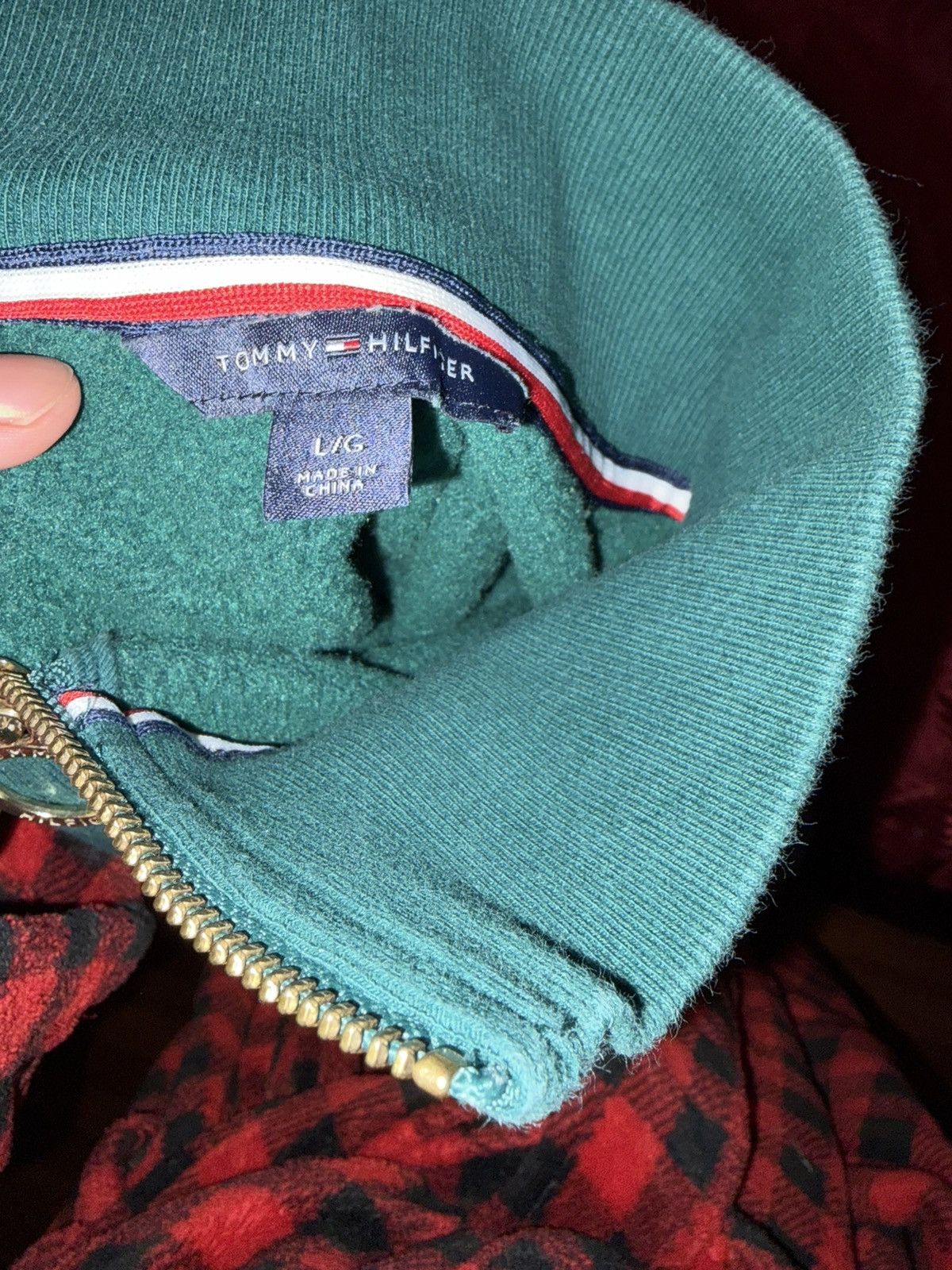 Tommy Hilfiger Tommy Hilfiger green quarter zip sweatshirt Size US L / EU 52-54 / 3 - 2 Thumbnail