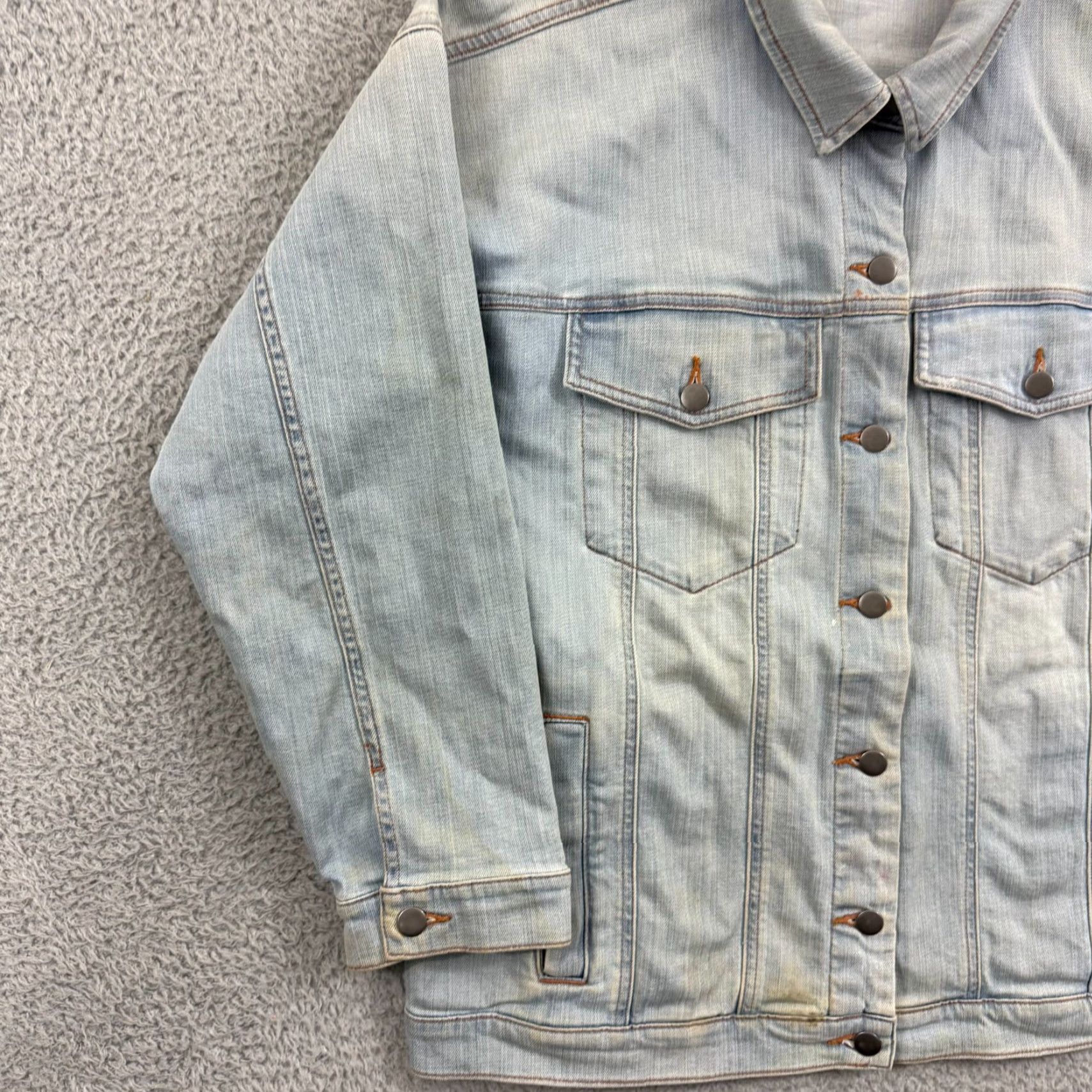 Eileen Fisher Eileen Fisher Denim Jacket Women M Light Blue Button Up Trucker Y2K Outdoor Casual Modern Basic Jacket Mens Womens Girls Size M / US 6-8 / IT 42-44 - 4 Thumbnail