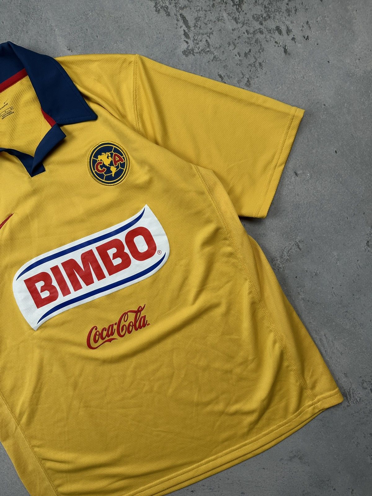 Nike Vintage 2006 Club America Nike Home Jersey Yellow Bimbo Size US L / EU 52-54 / 3 - 12 Thumbnail