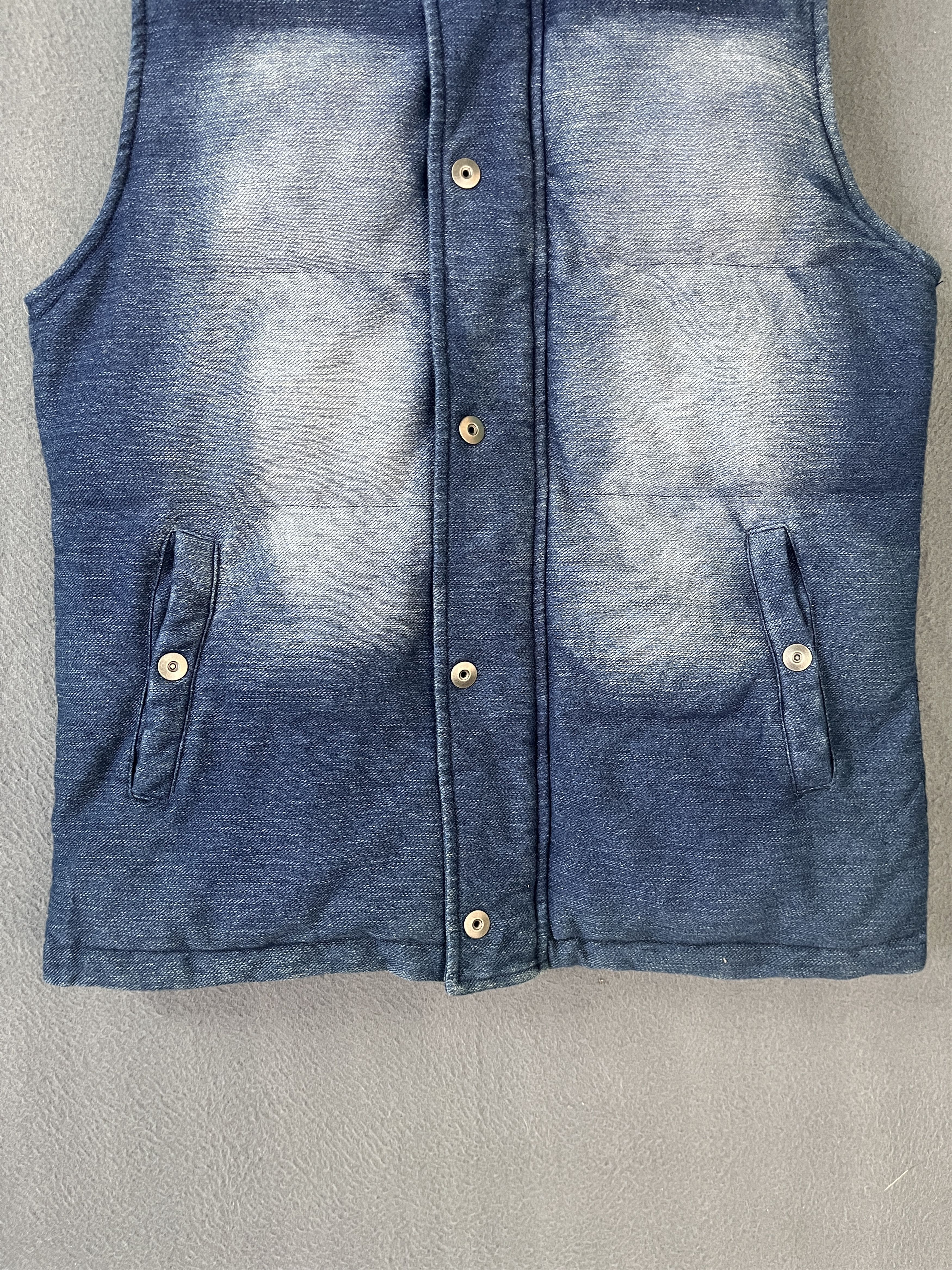 In The Attic In The Attic Washed Denim Puffer Vest Size US S / EU 44-46 / 1 - 4 Thumbnail
