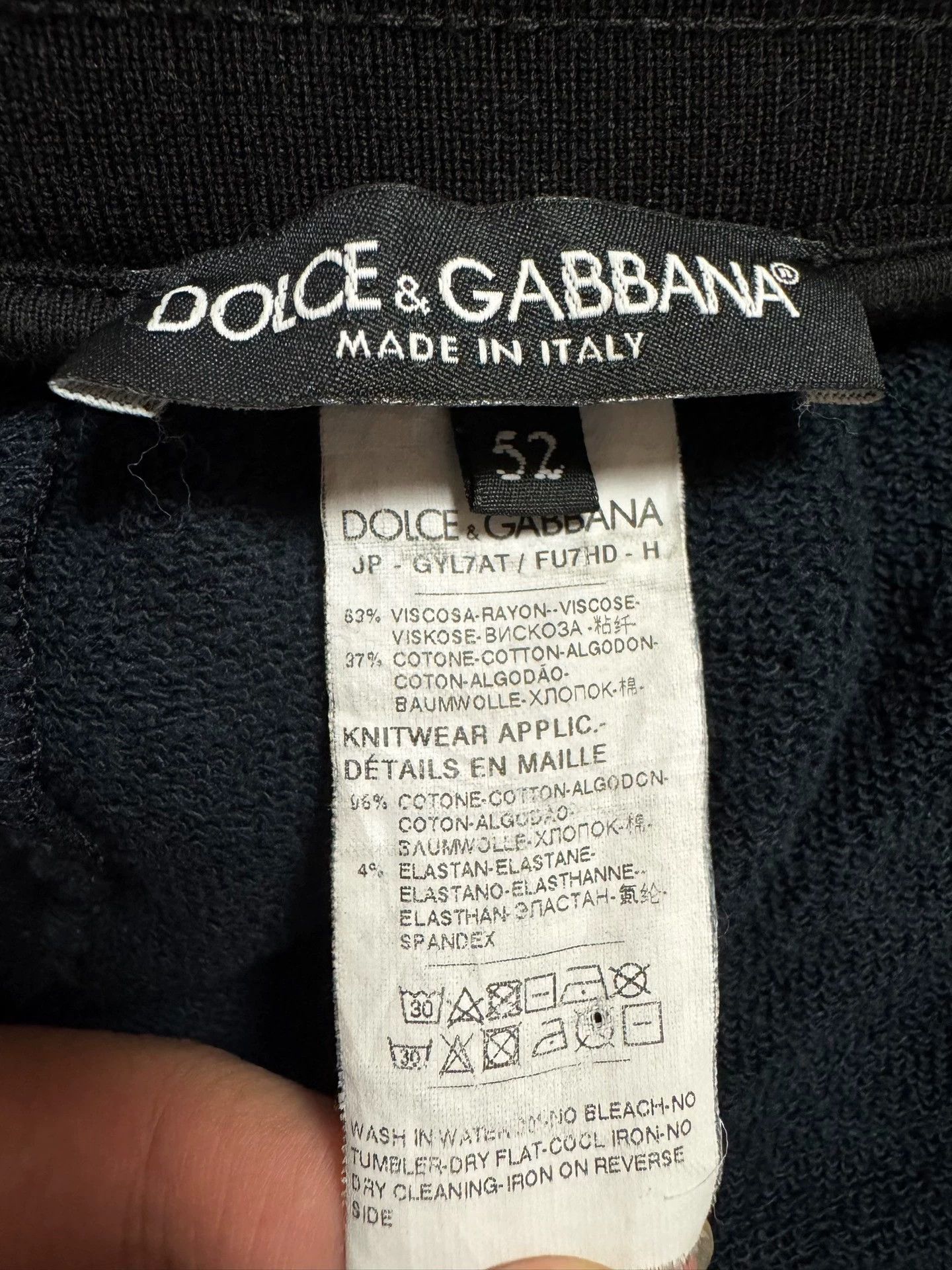 Dolce & Gabbana DG 52 Shorts Worn No Fade Stain Size US 36 / EU 52 - 3 Thumbnail