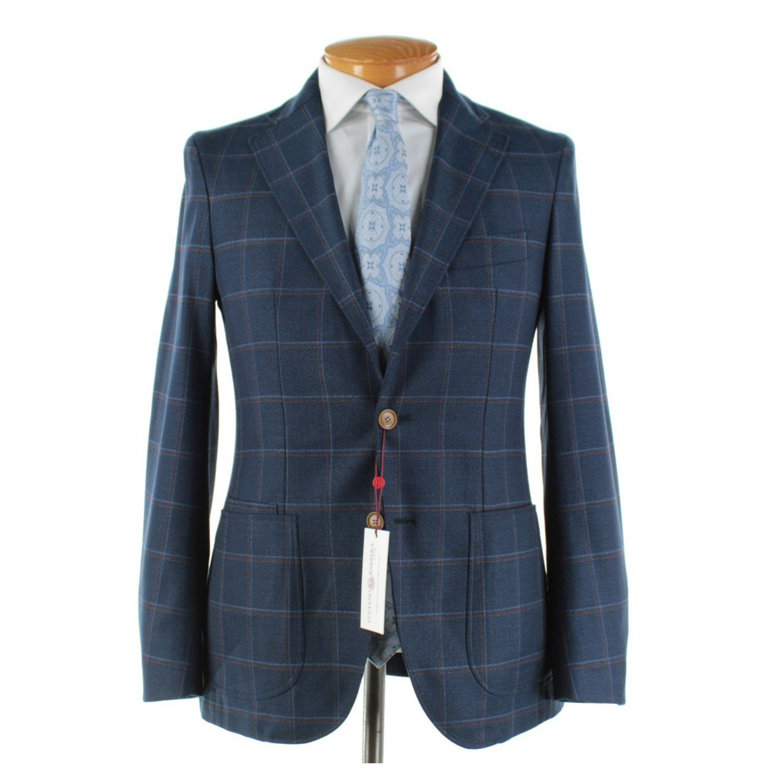 Luciano Barbera Luciano Barbera Sport Coat Size 38 US in Blue Size 38R - 1 Thumbnail