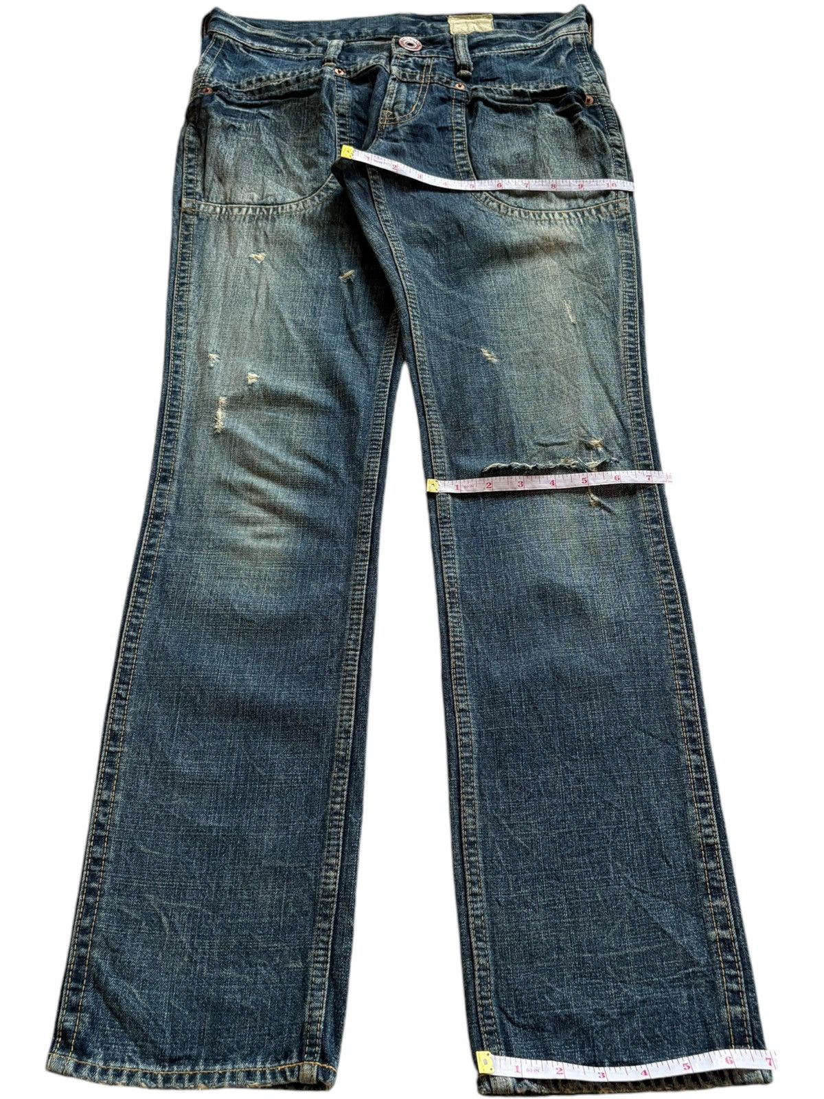 Japanese Brand Vintage Japanese Brand Mud Wash Distressed Jeans Size US 31 - 14 Thumbnail