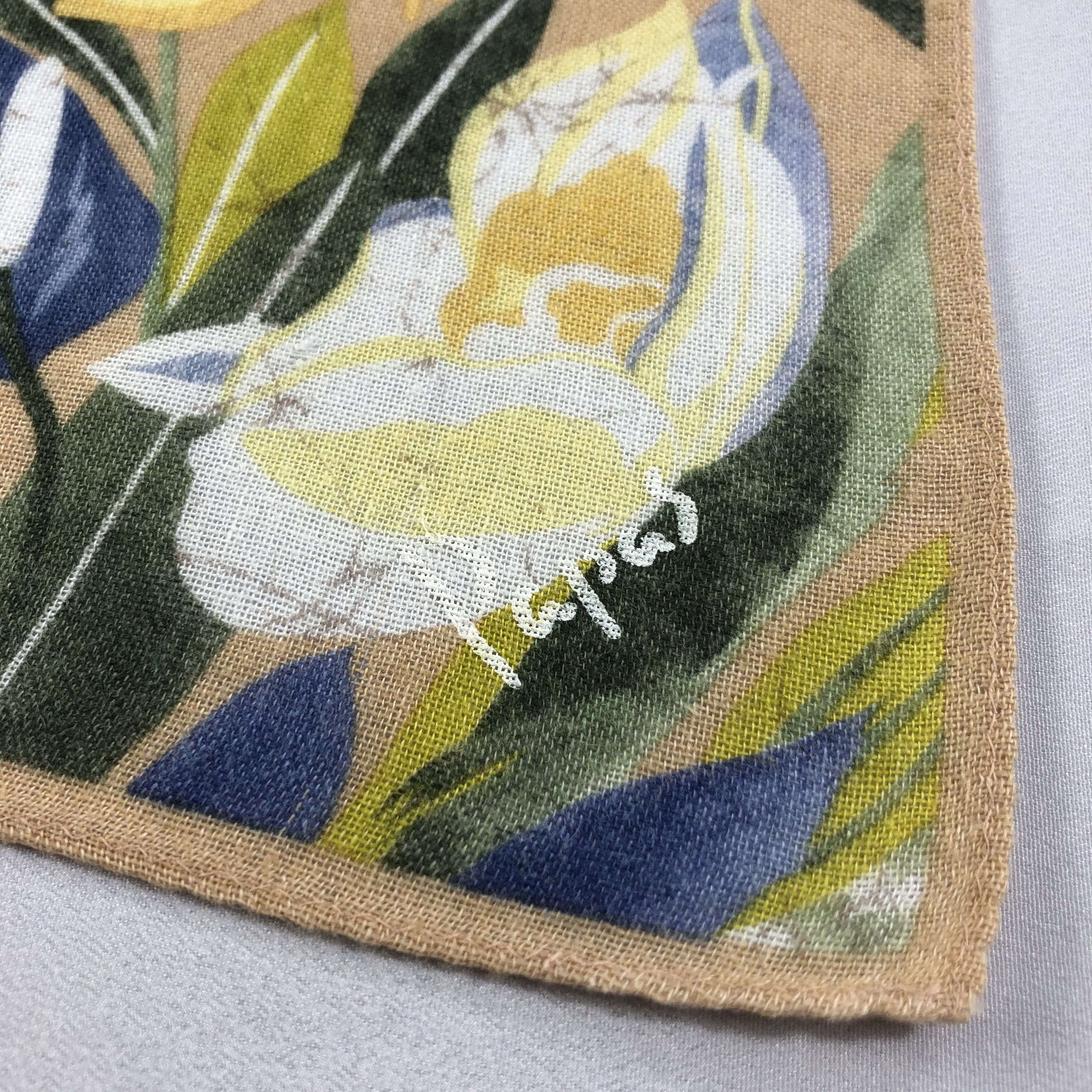 Vintage Papas Floral Handkerchief Neckerchief Bandana H1502 Size ONE SIZE - 4 Thumbnail