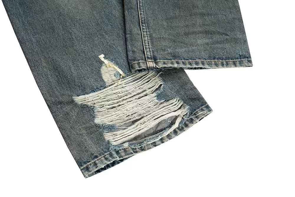 Japanese Brand × Vintage Streetwear Washed Dirty Baggy Blue Jean Size US 32 / EU 48 - 8 Thumbnail