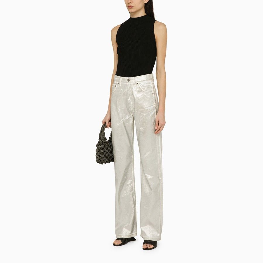 ROTATE o1d2blof0924 Denim Pant in White Size 28" / US 6 / IT 42 - 2 Thumbnail