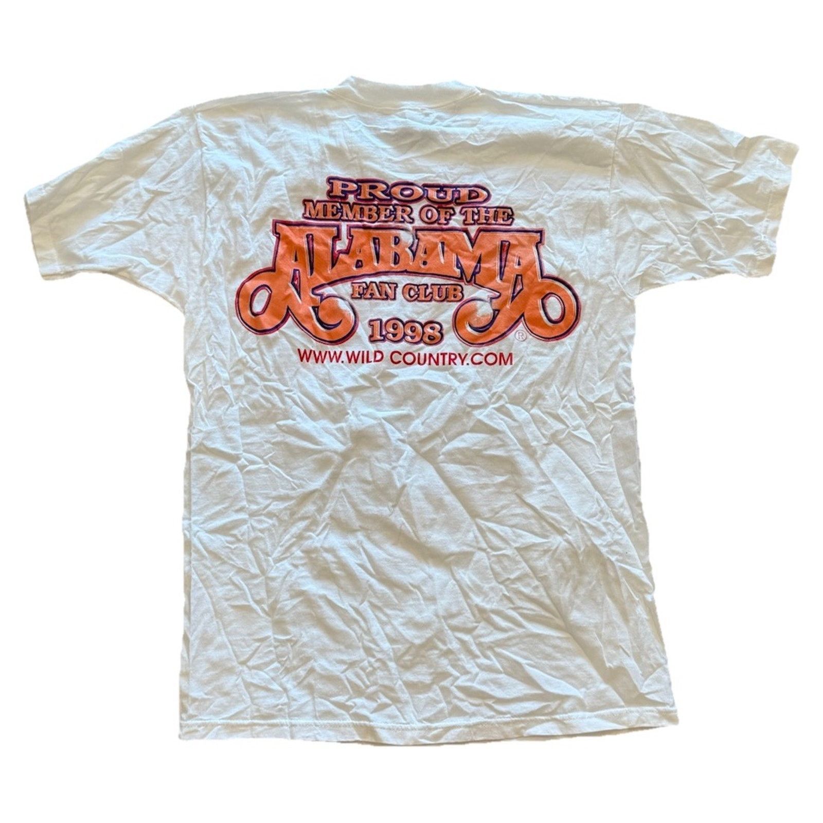 Fruit Of The Loom Vintage Alabama Fan Club 1998 Tour White Graphic Concert Tee Size US L / EU 52-54 / 3 - 4 Thumbnail
