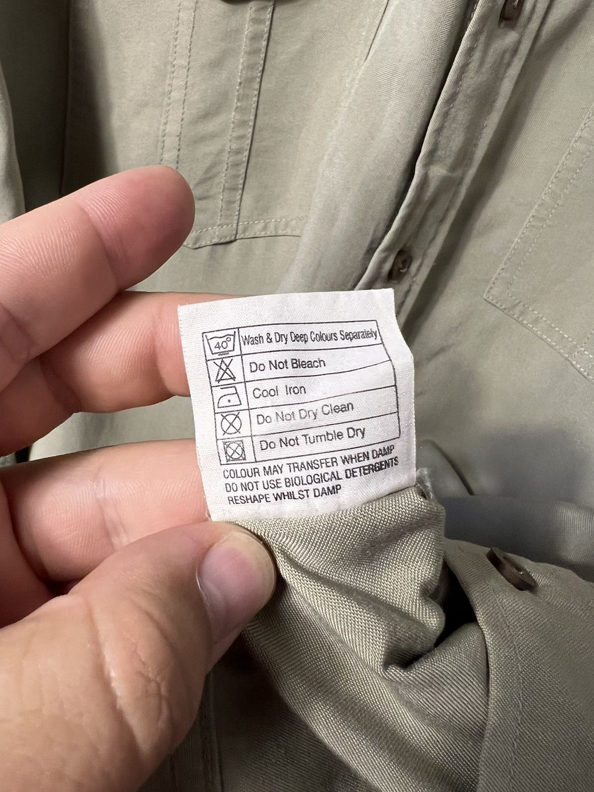 Vintage × Wrangler Vintage Wrangler Military Khaki Long Sleeve Button Up Shirt Size US L / EU 52-54 / 3 - 8 Thumbnail
