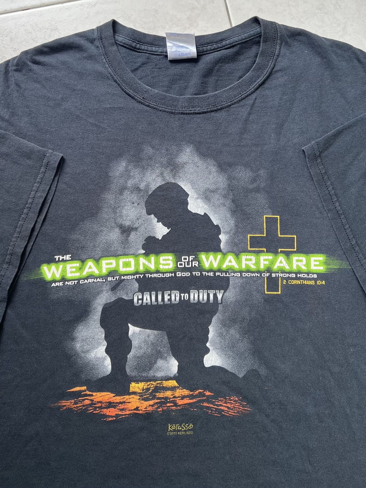 Playstation Faded Calld to Duty The Weapons of our War Face Tees Size US L / EU 52-54 / 3 - 1 Thumbnail