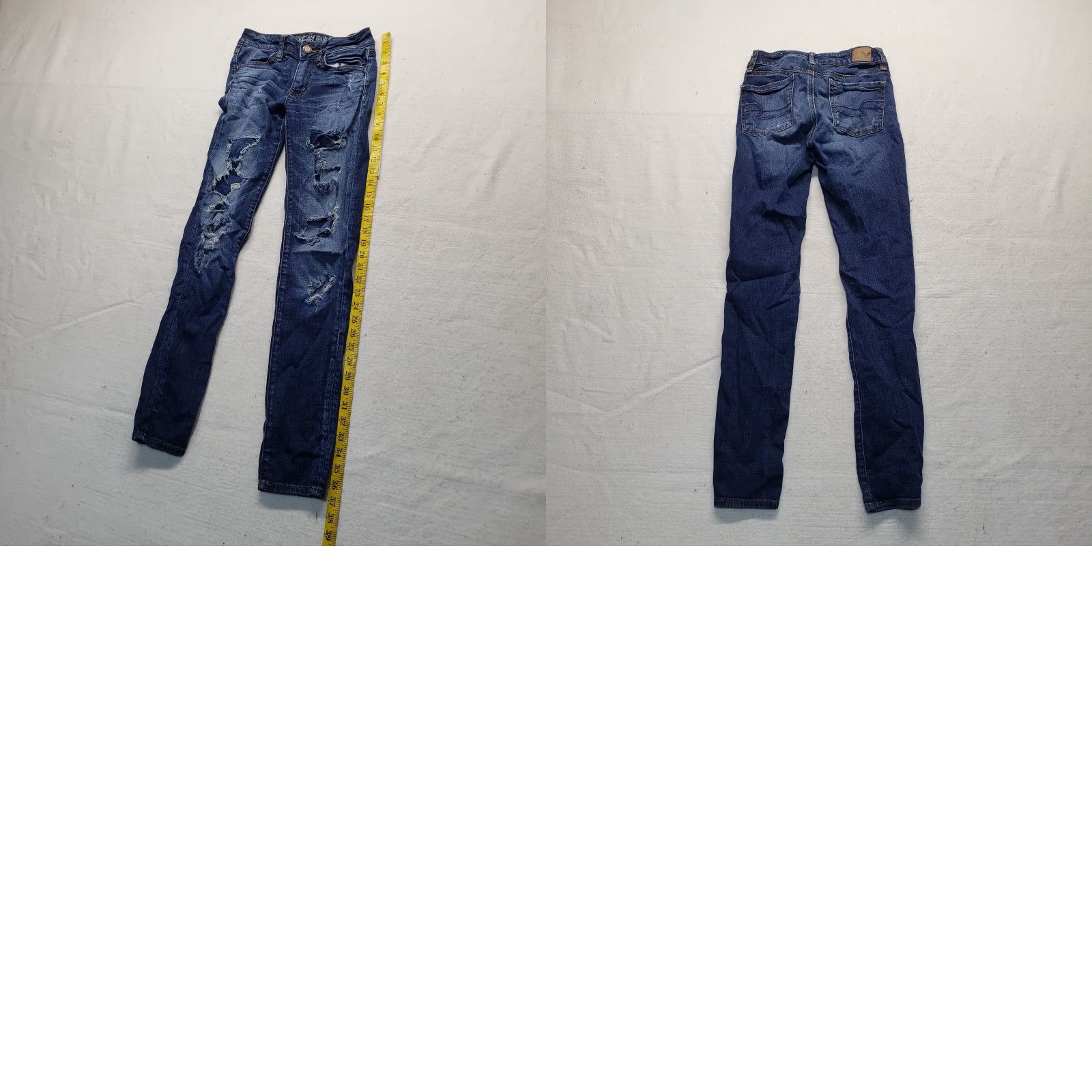 American Eagle Outfitters VINTAGE American Eagle Outfitters Jeans Jegging Stretch Dark Wash Distressed 00 Womens Jeans Size 24" / US 00 / IT 34 - 8 Thumbnail