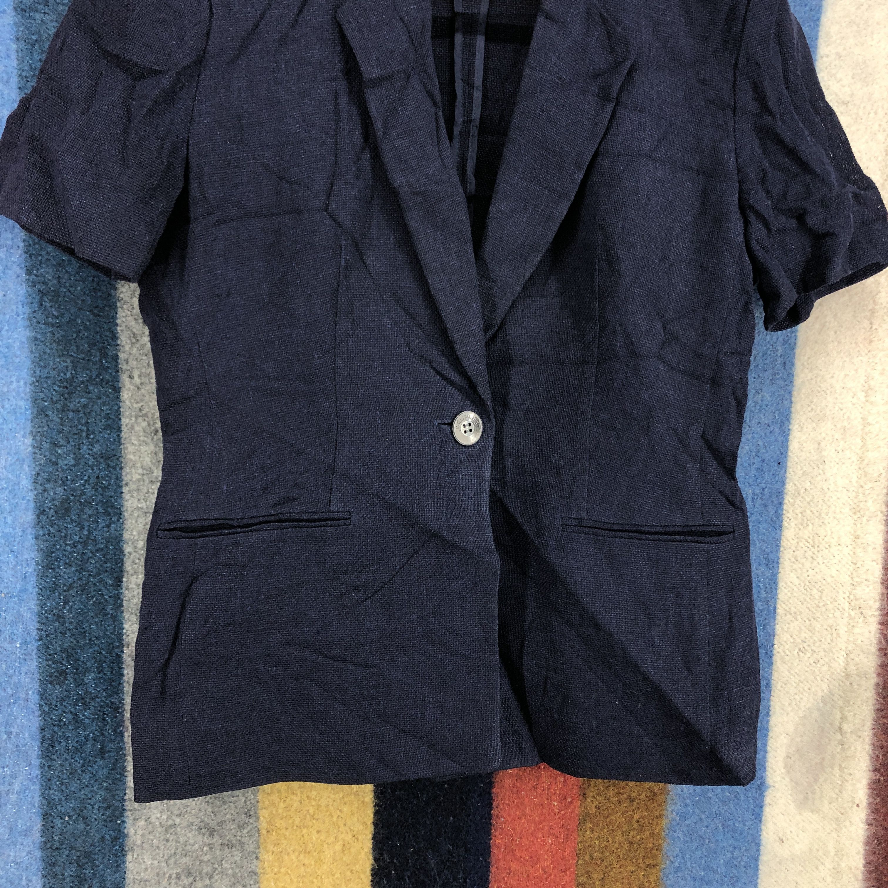 Burberry 90s Vintage BURBERRYS Short Sleeve Blazer Jacket #2784-101 Size S / US 4 / IT 40 - 4 Thumbnail
