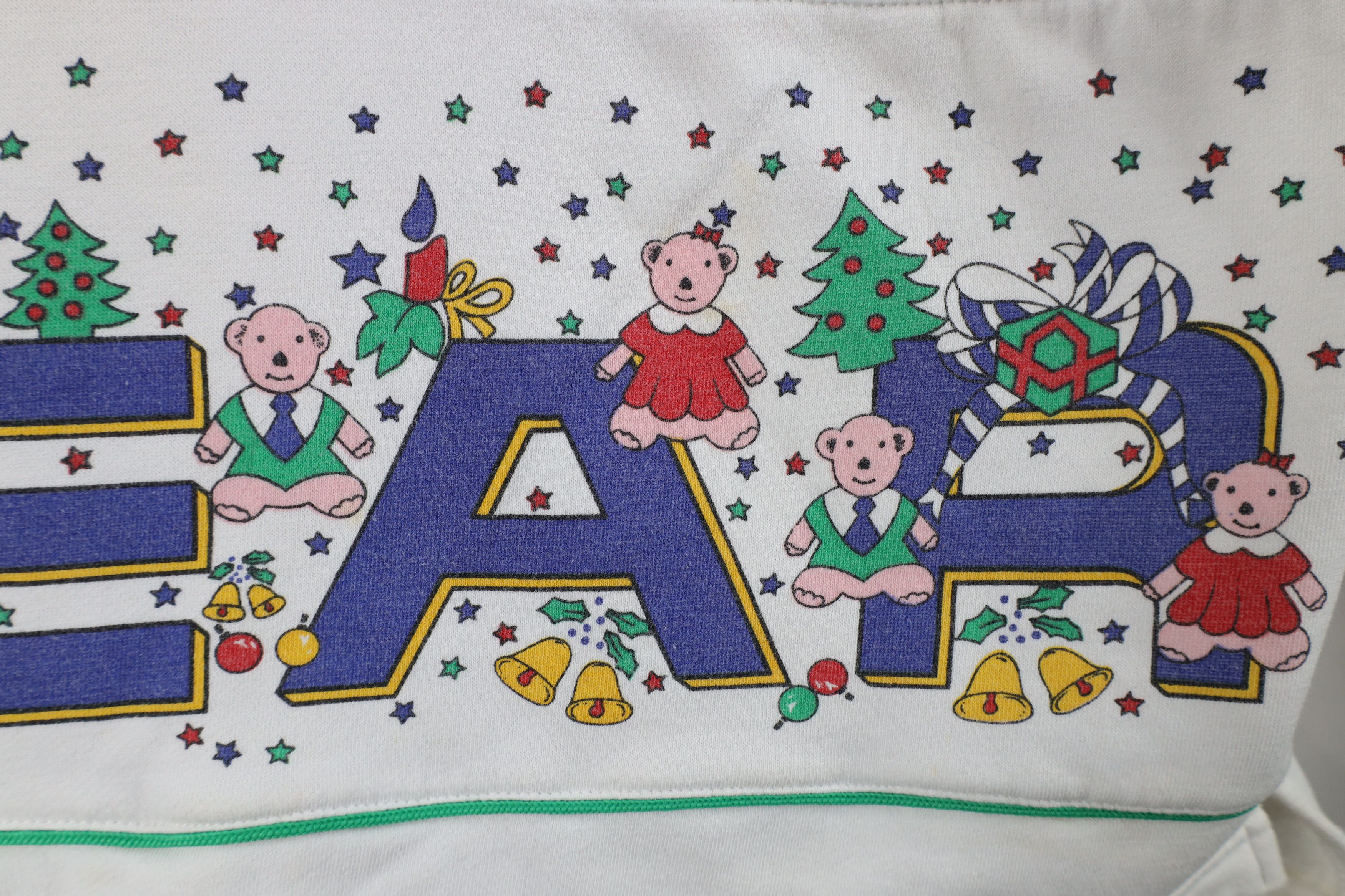 Vintage Vintage 90s Streetwear Christmas Bear Sweatshirt White Size L / US 10 / IT 46 - 6 Thumbnail