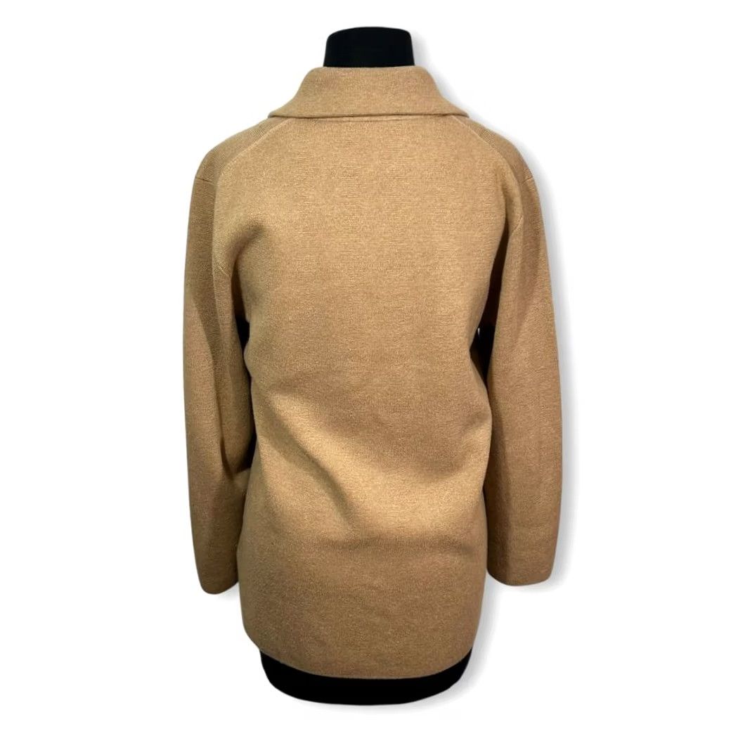Vintage J Crew Coatigan Camel Wool Blend Knit Blazer Single Button Cardigan Sm Women's S Brown Overcoat Jacket Size S / US 4 / IT 40 - 2 Thumbnail