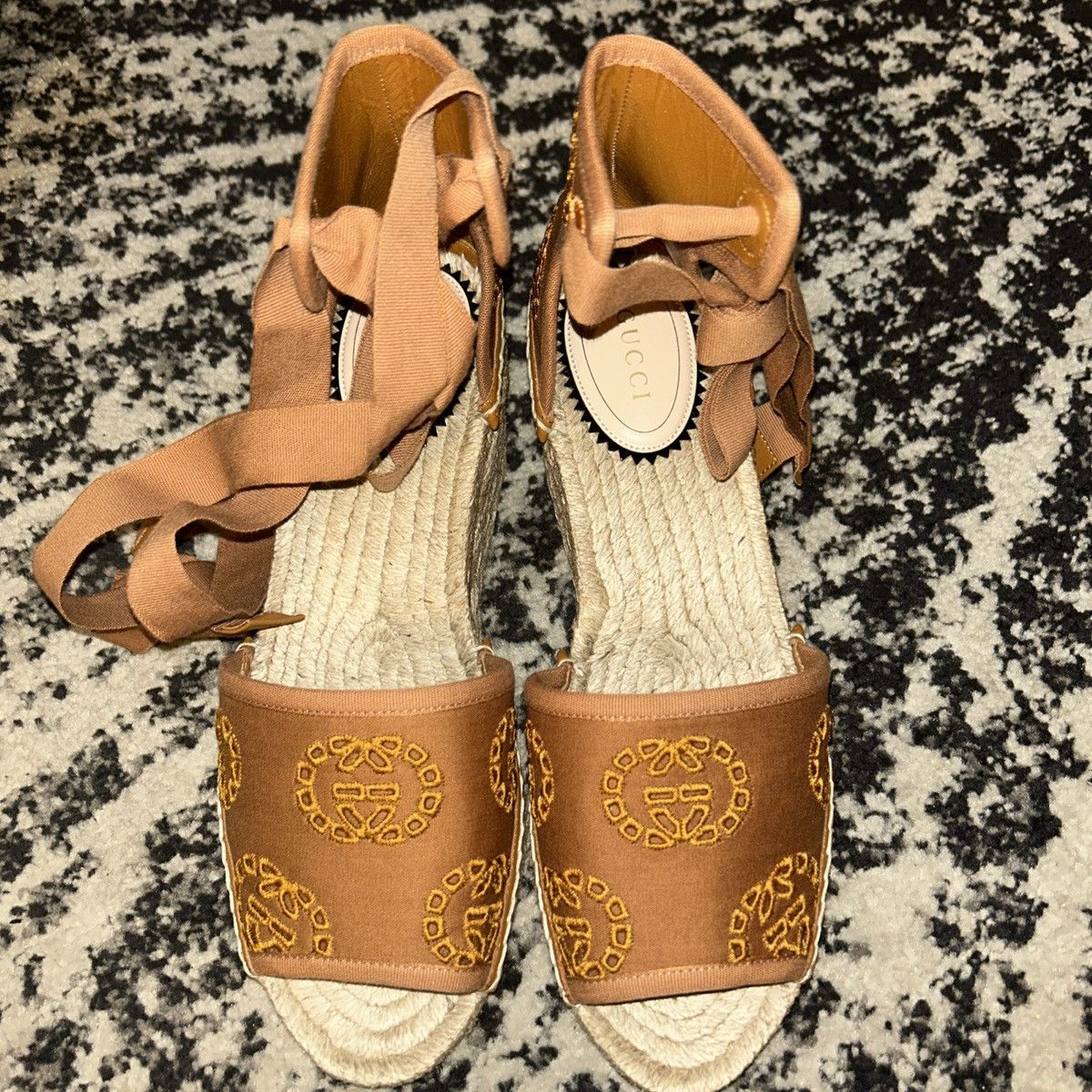 Gucci Gucci Interlocking G One Strap Sandal Espadrille Size US 8.5 / IT 38.5 - 2 Thumbnail