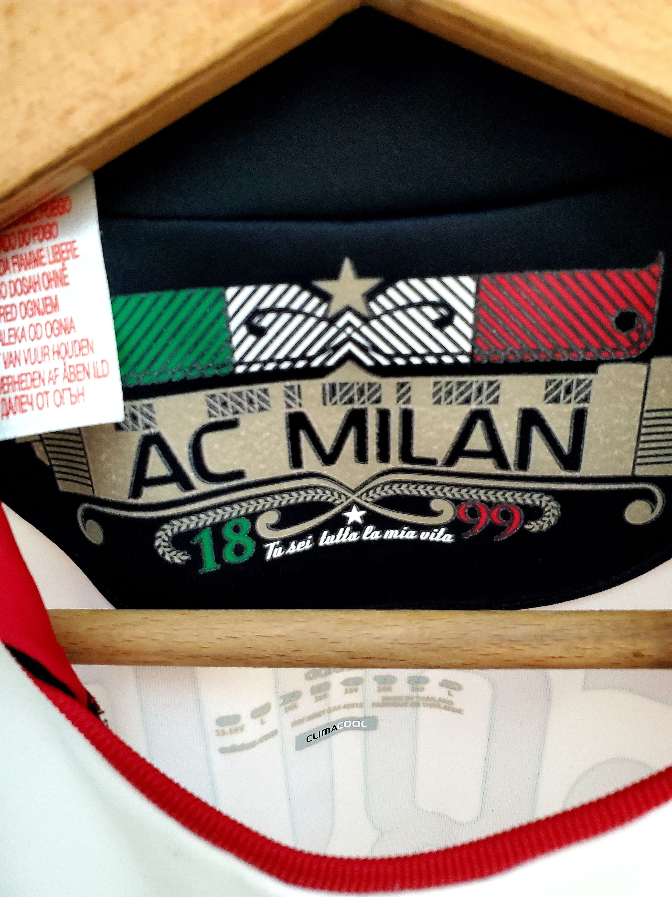 Adidas 2010-11 AC Milan adidas Away Shirt Jersey Boys L Size US XXS / EU 40 - 5 Thumbnail