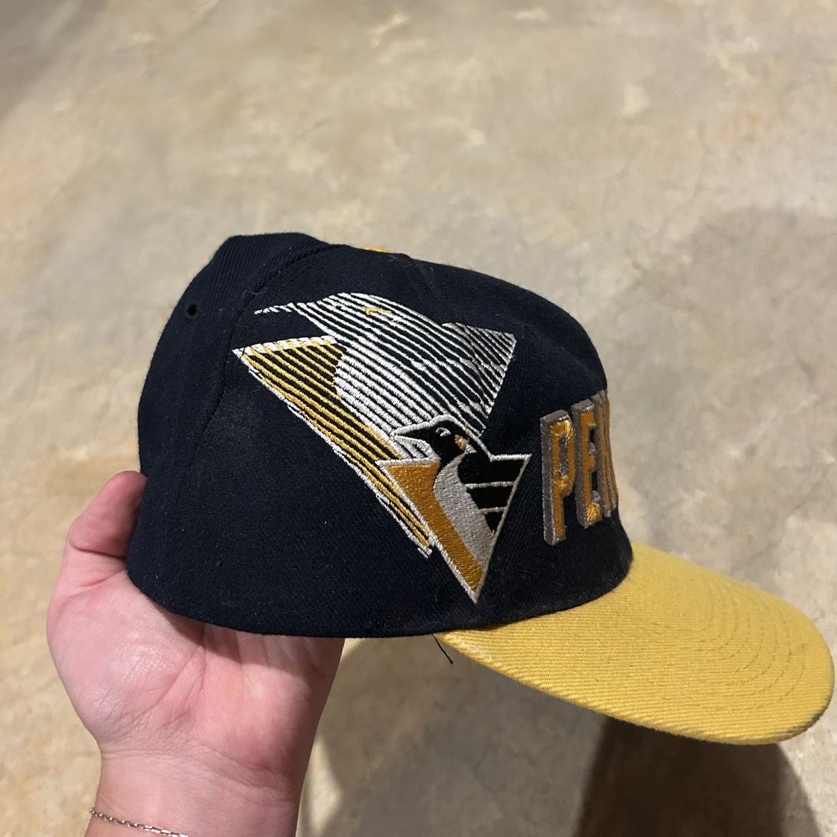 Sports Specialties Vintage 1990s Pittsburgh Pirates Shadow Laser NHL Hat Rare Size ONE SIZE - 5 Thumbnail