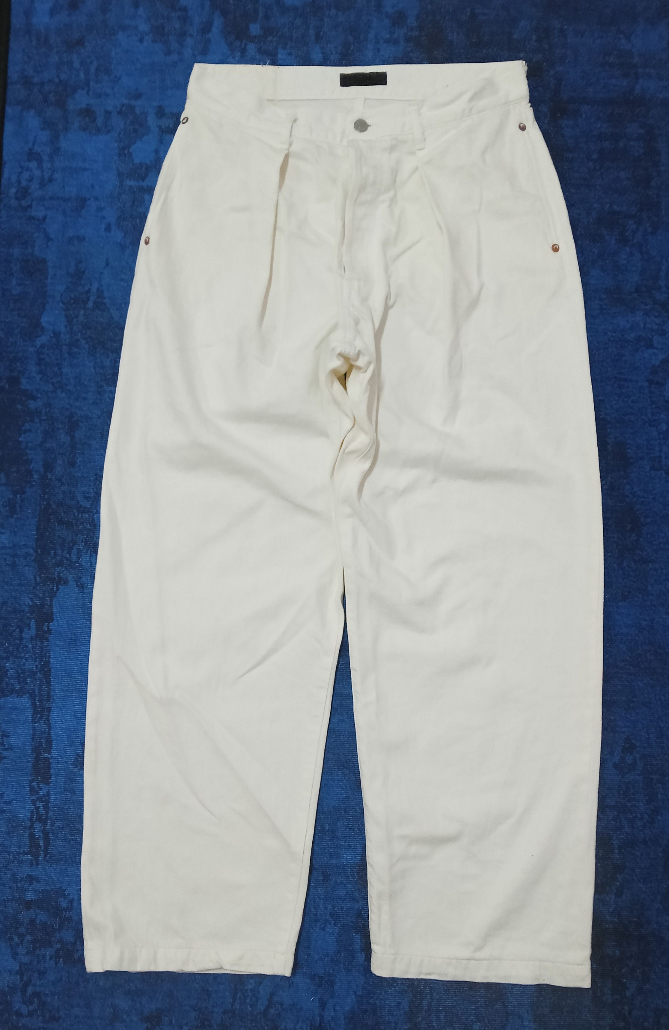 Japanese Brand Joswick New York Pleated Redline Selvedge Baggy Pants Size US 34 / EU 50 - 1 Thumbnail